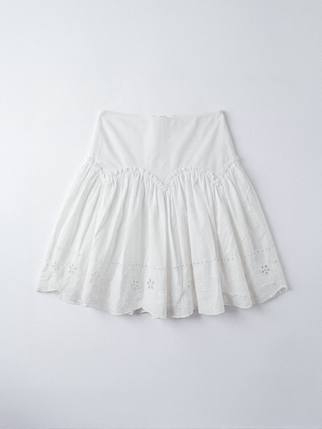 Scalloped Cotton Skirt