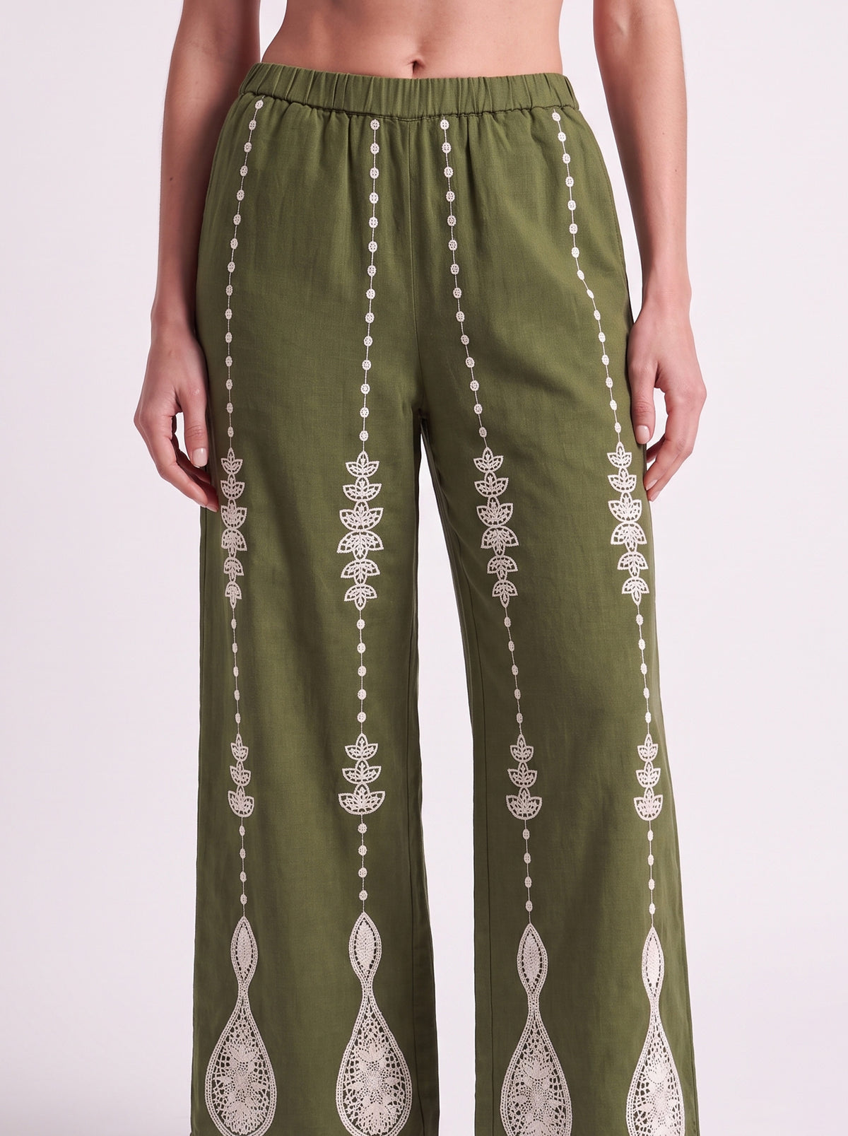 Sage Lace Trousers