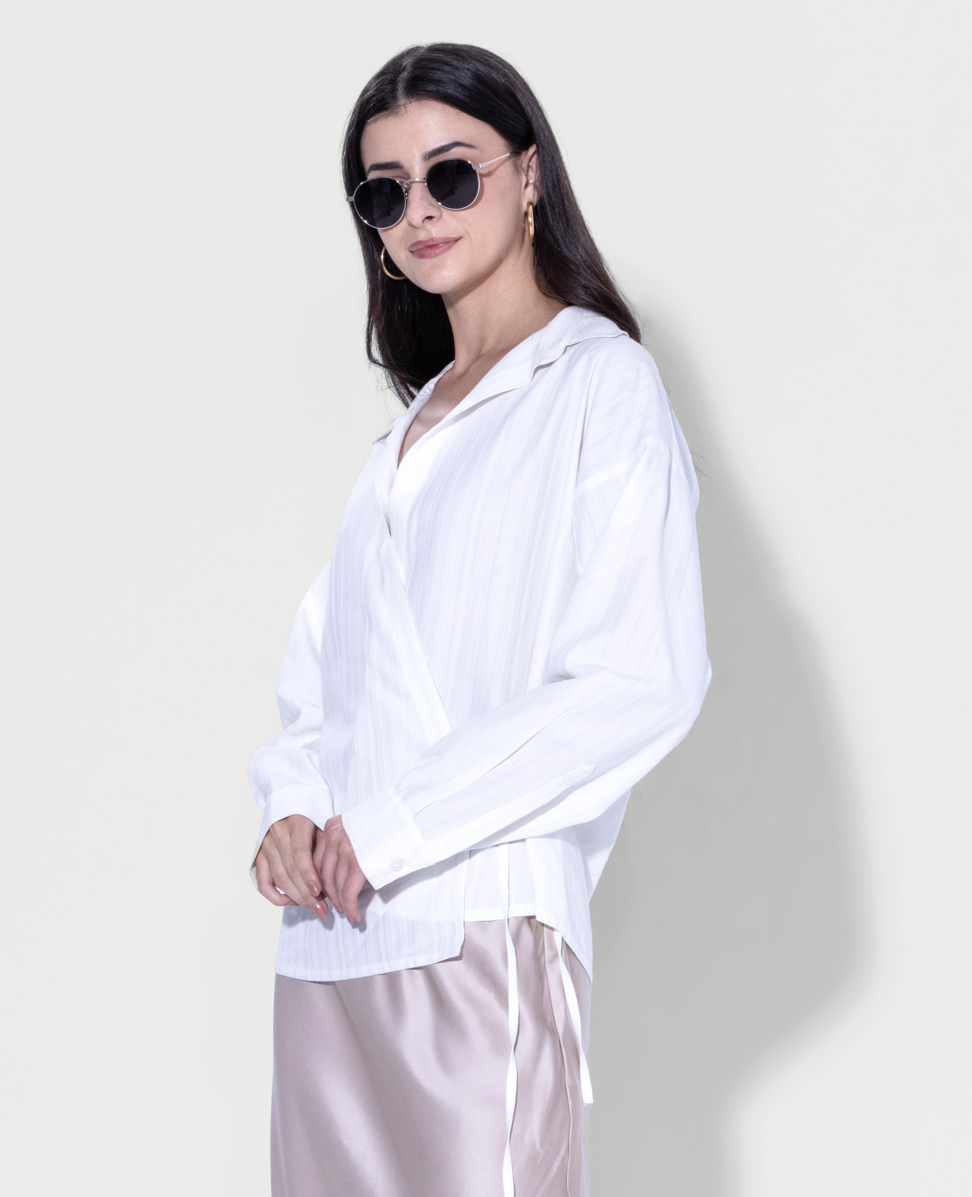 Structured Wrap Shirt