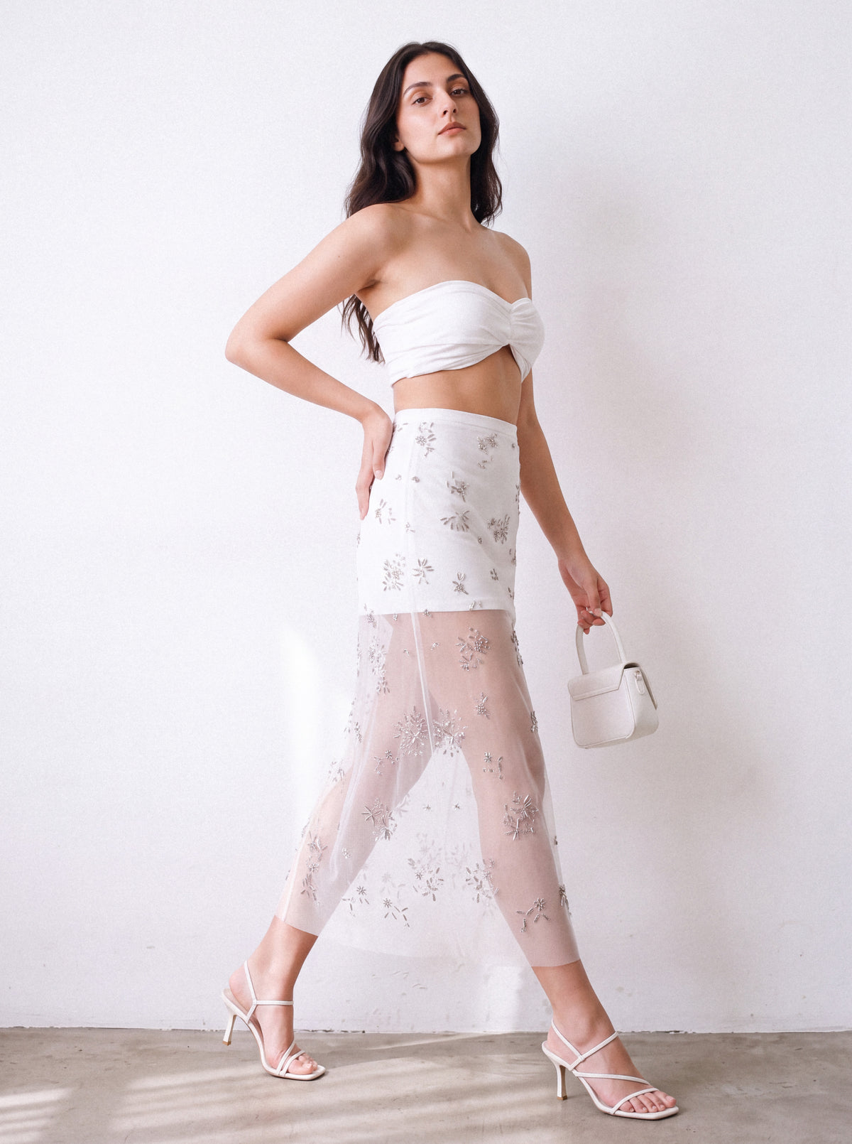 Night Sky Embellished Skirt