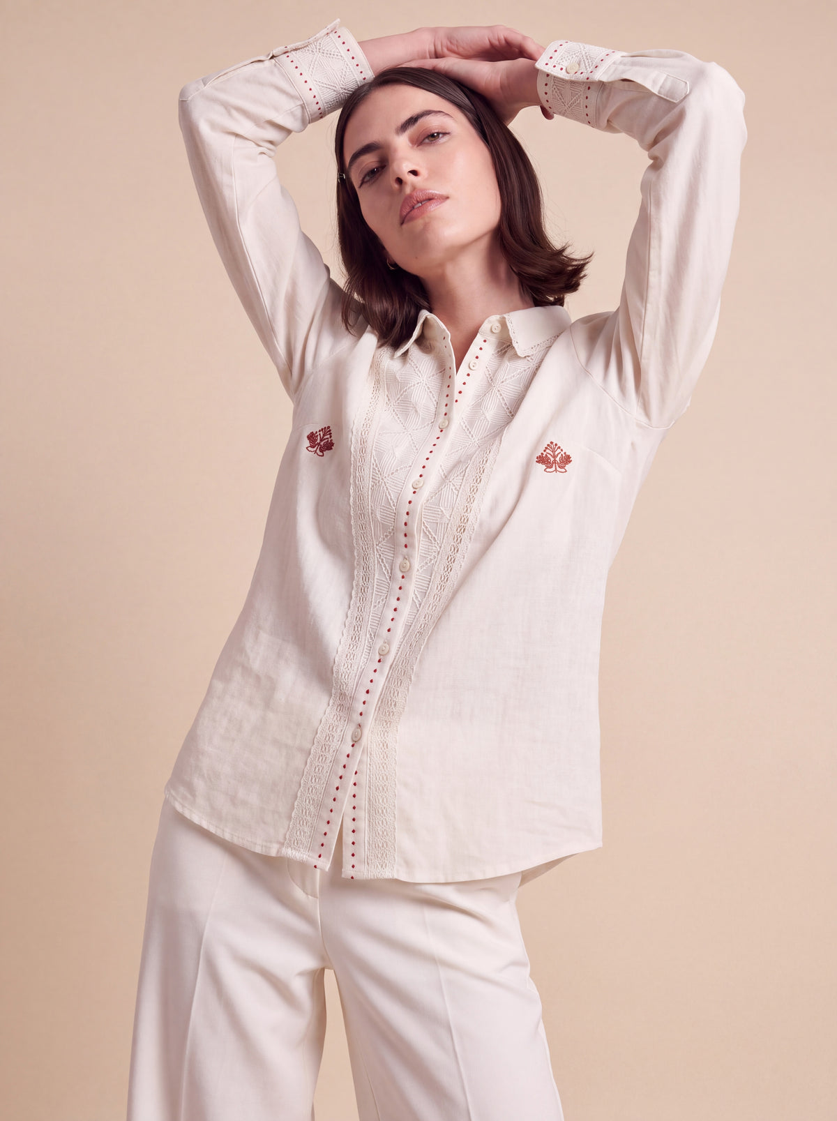 Embroidered Panel Shirt
