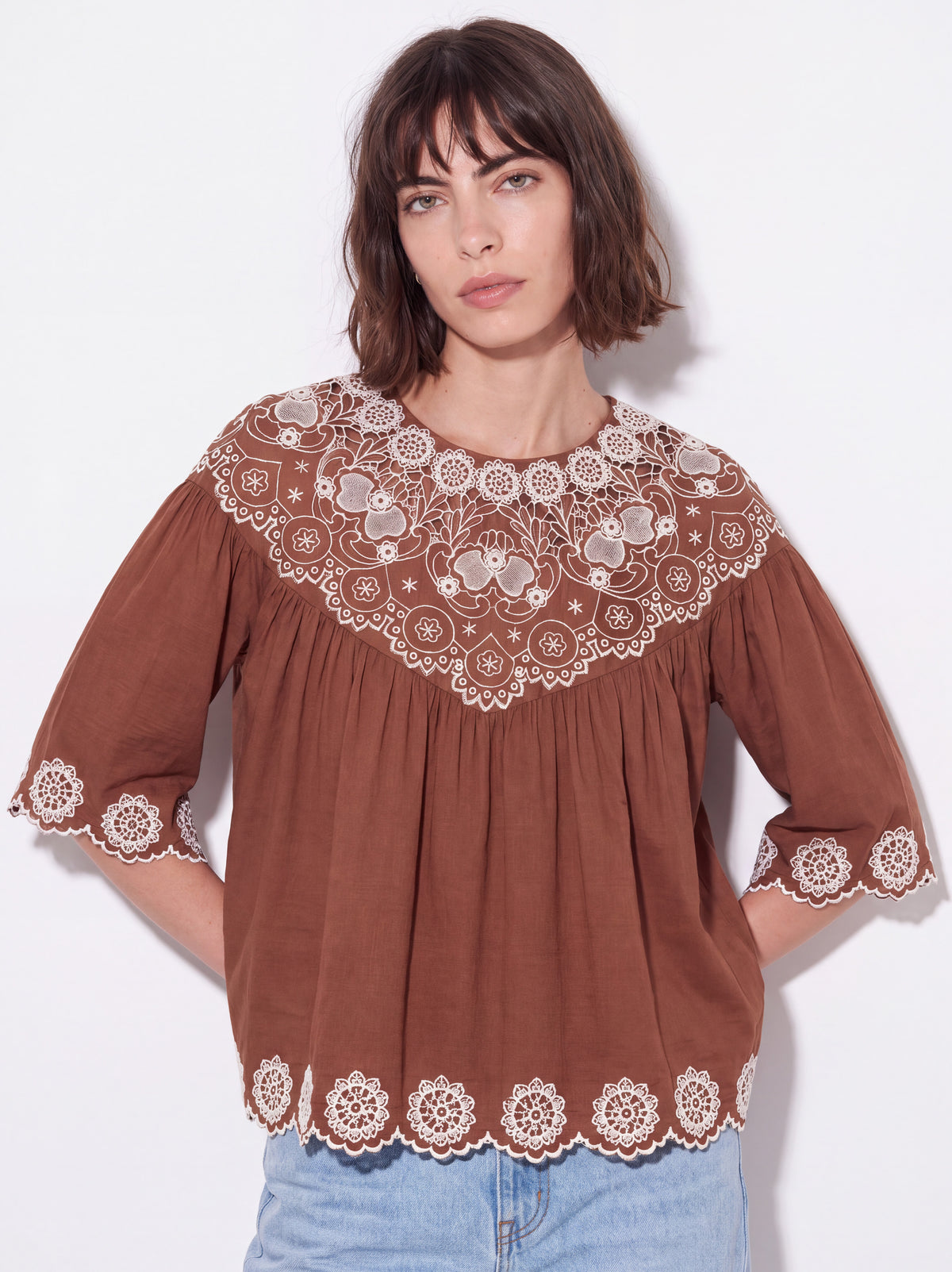 Mocha Petal Top