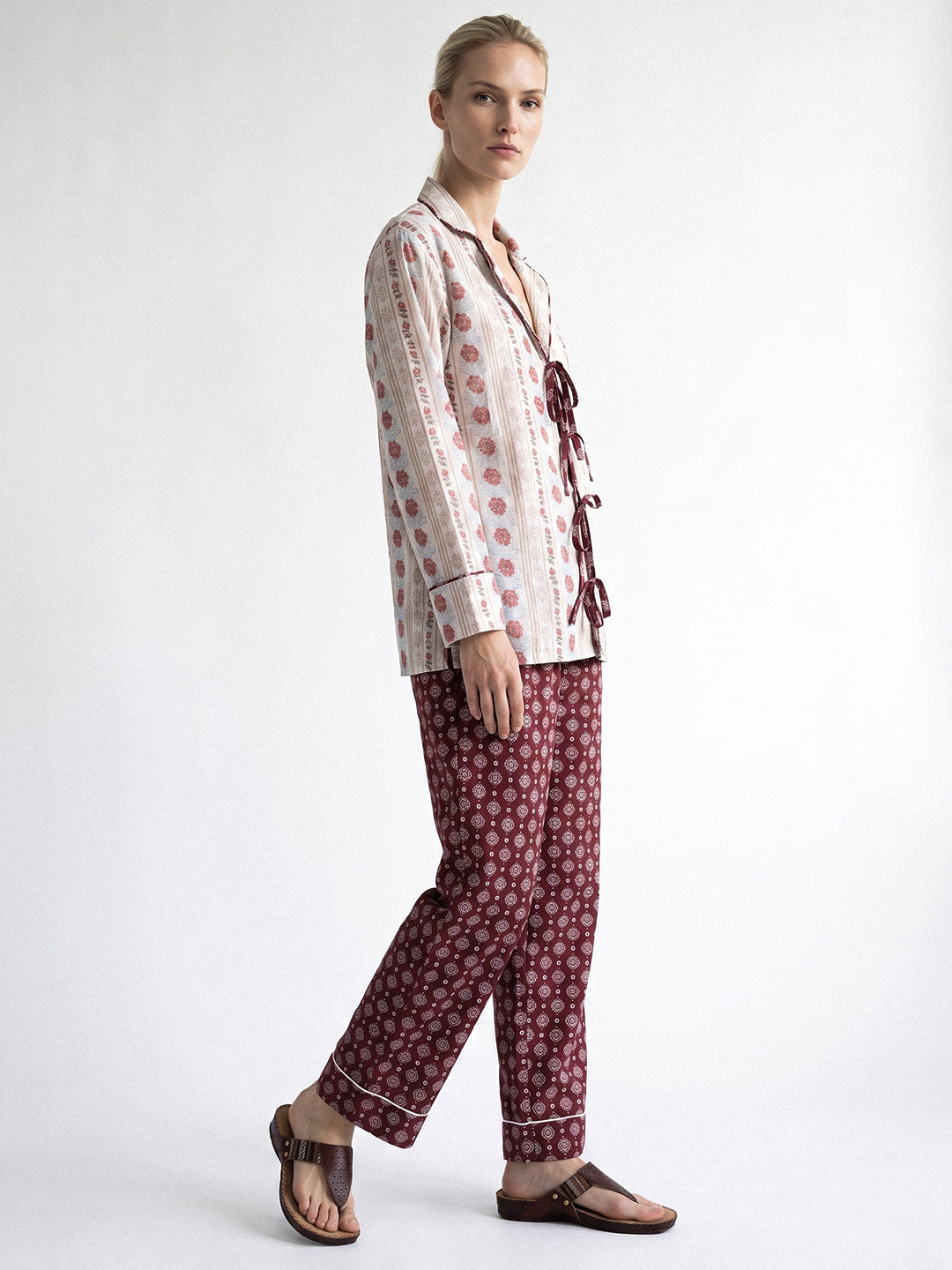 Floral Wrap Front Shirt