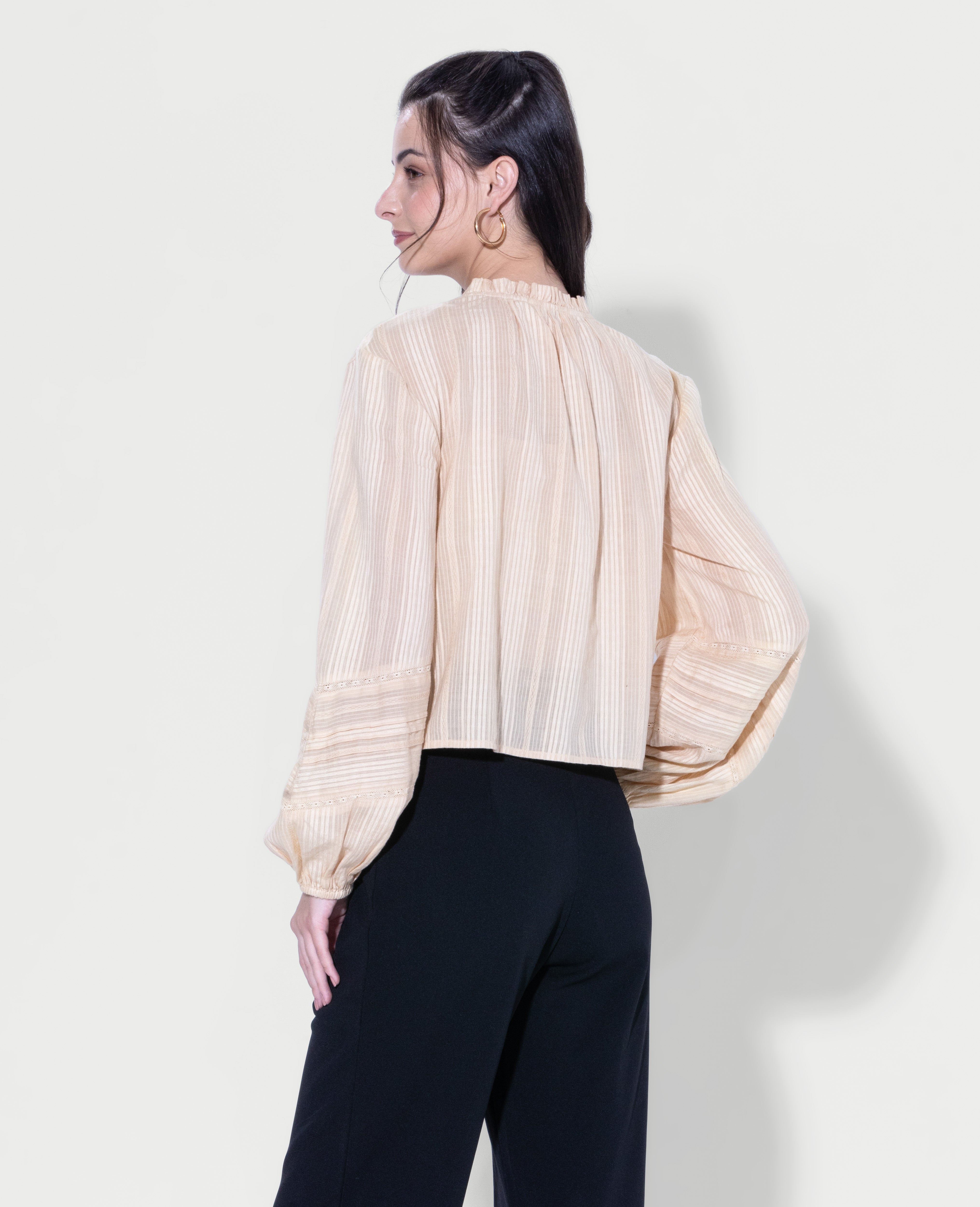 Textured Button Blouse