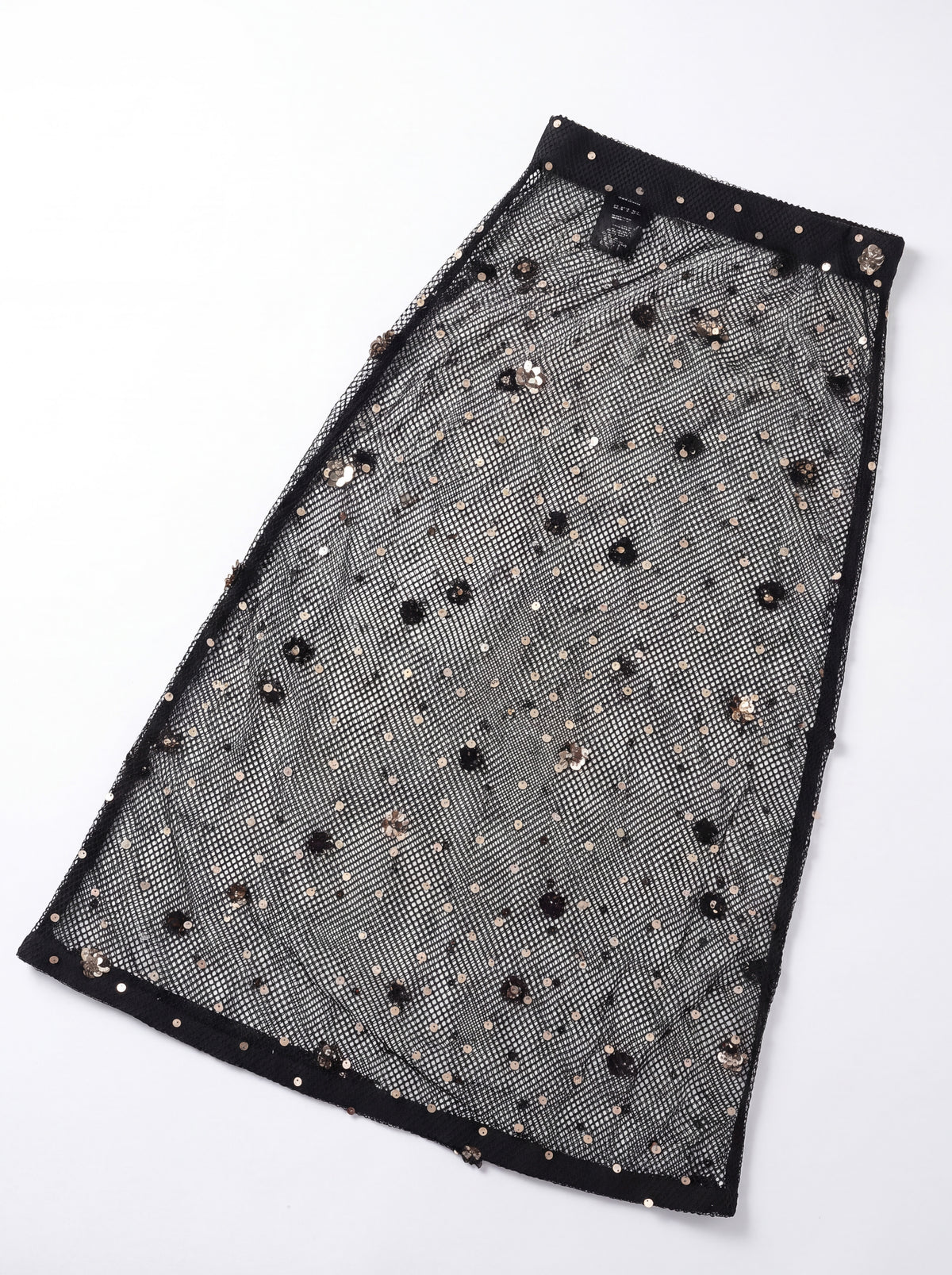 Noir Sequin Mesh Skirt