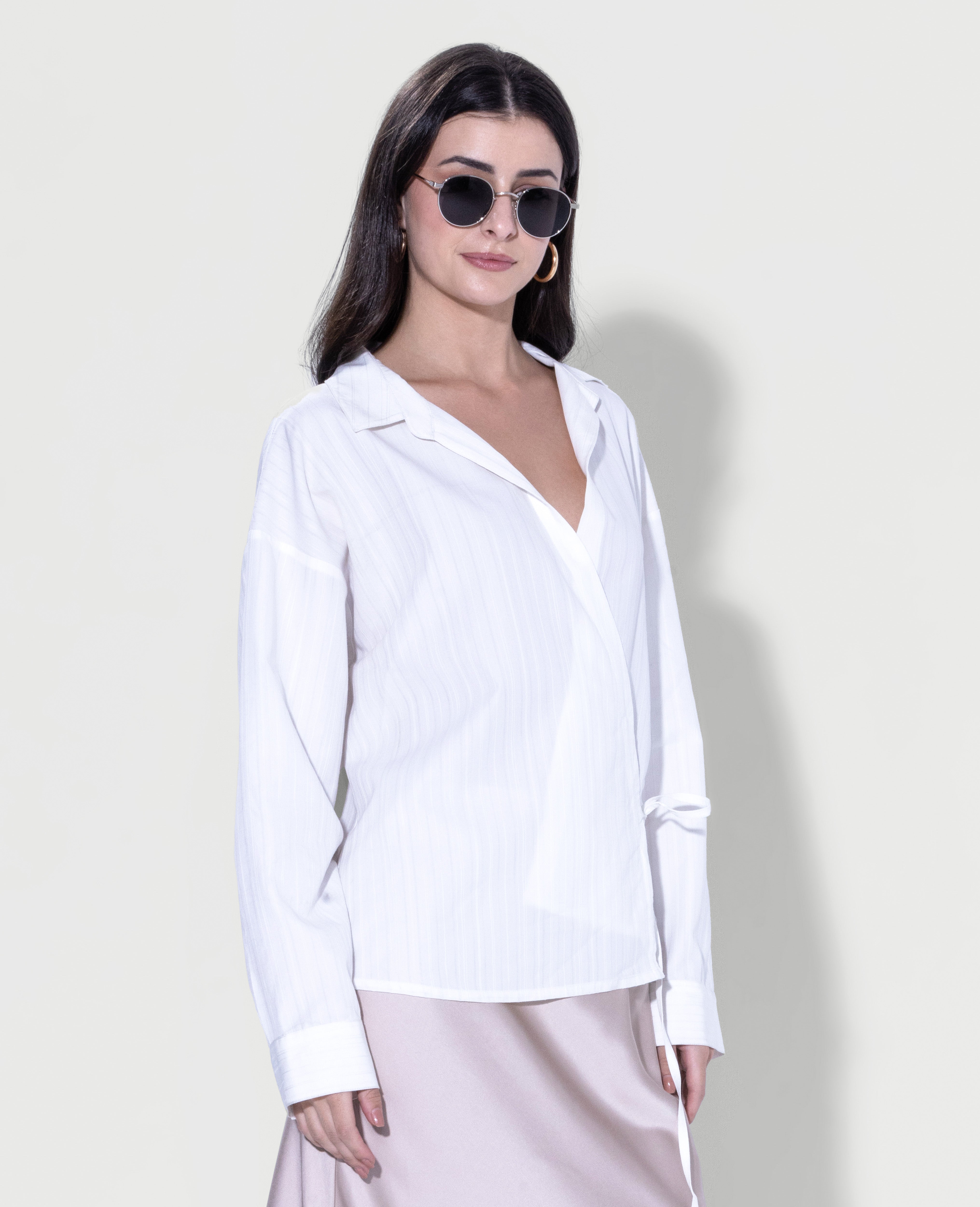 Structured Wrap Shirt