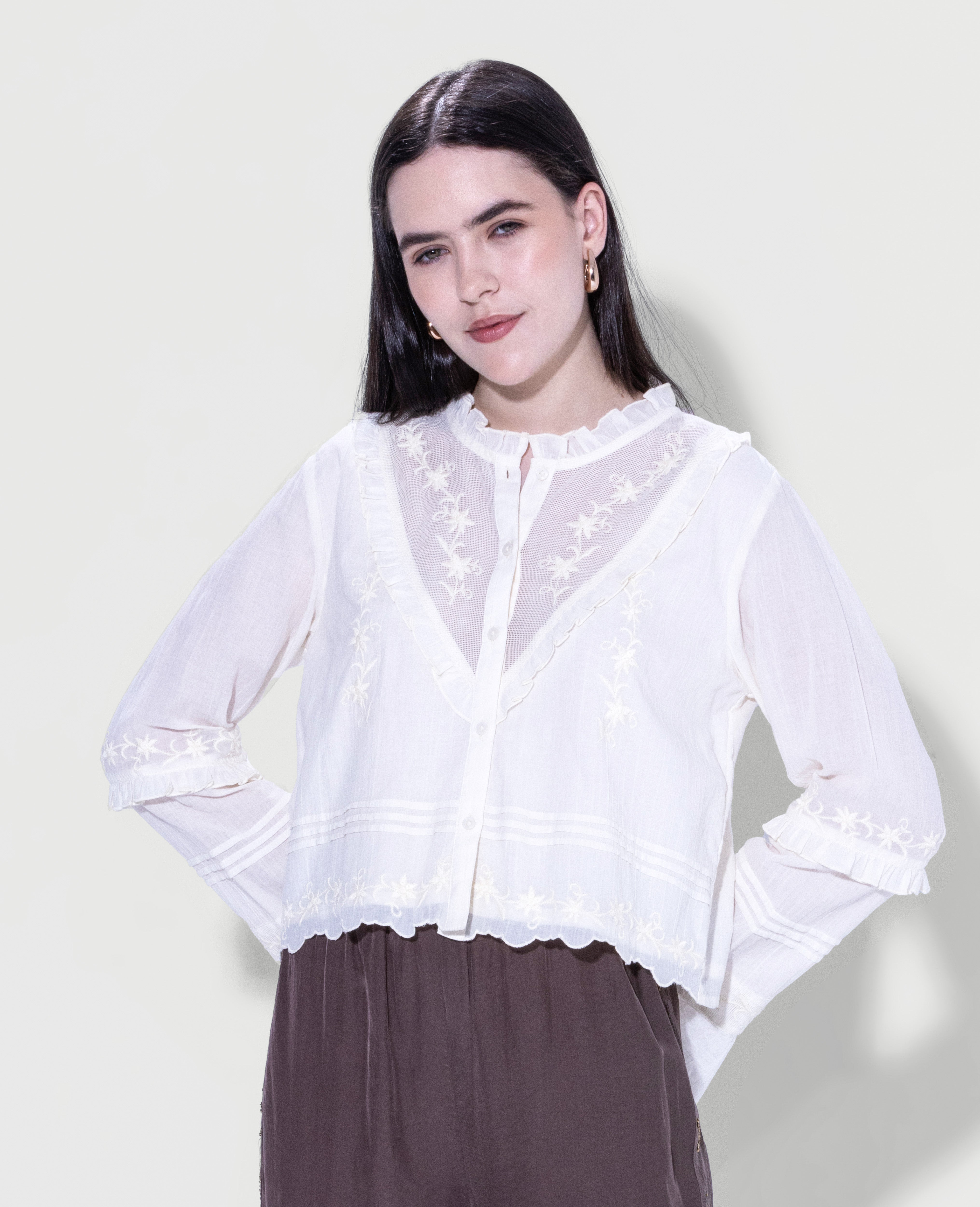 Vintage Ruffle Blouse