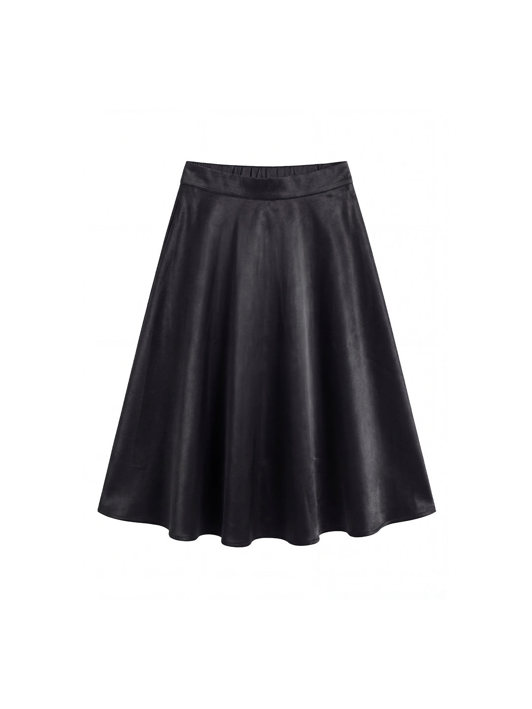 Sleek Black Flared Skirt