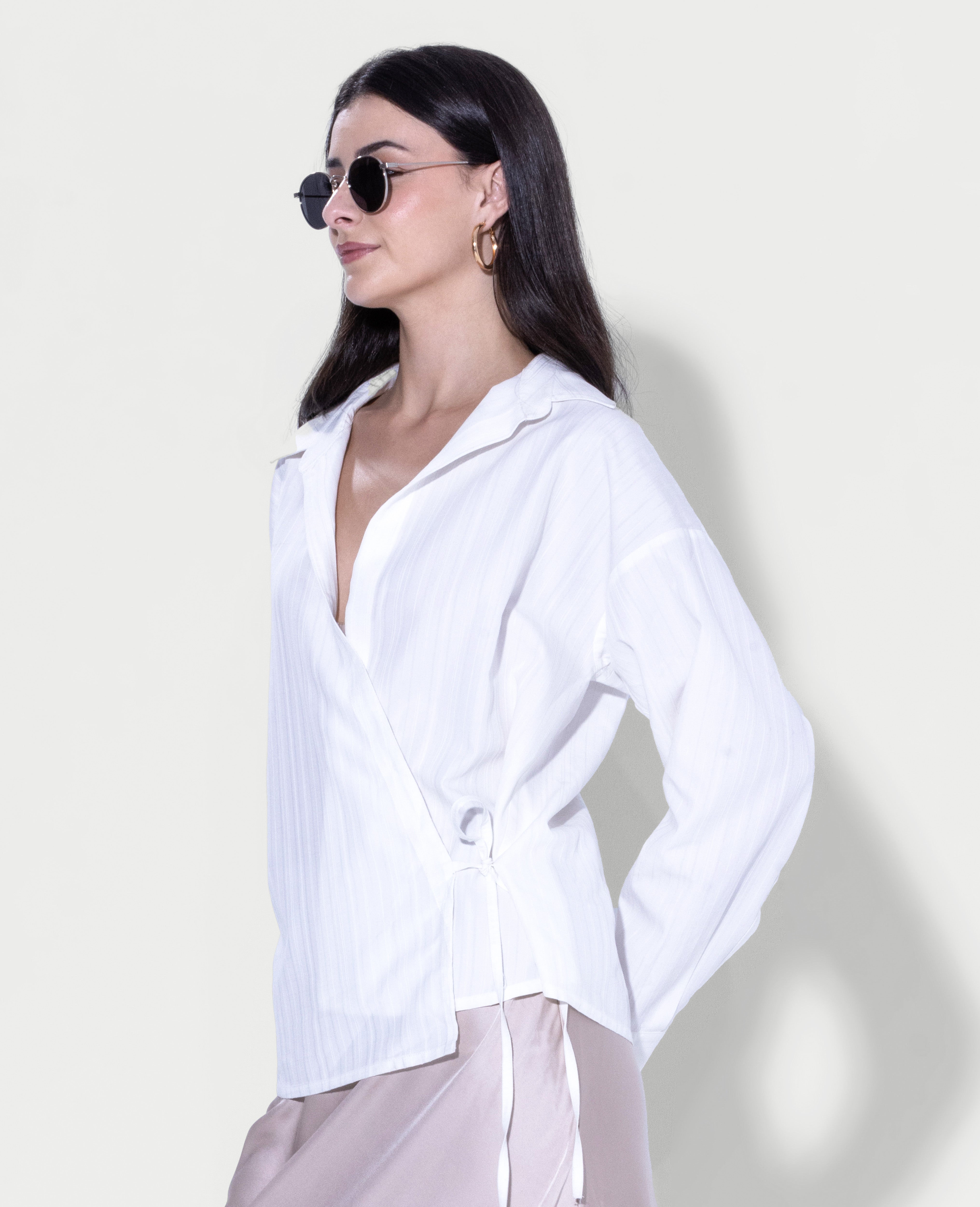 Structured Wrap Shirt