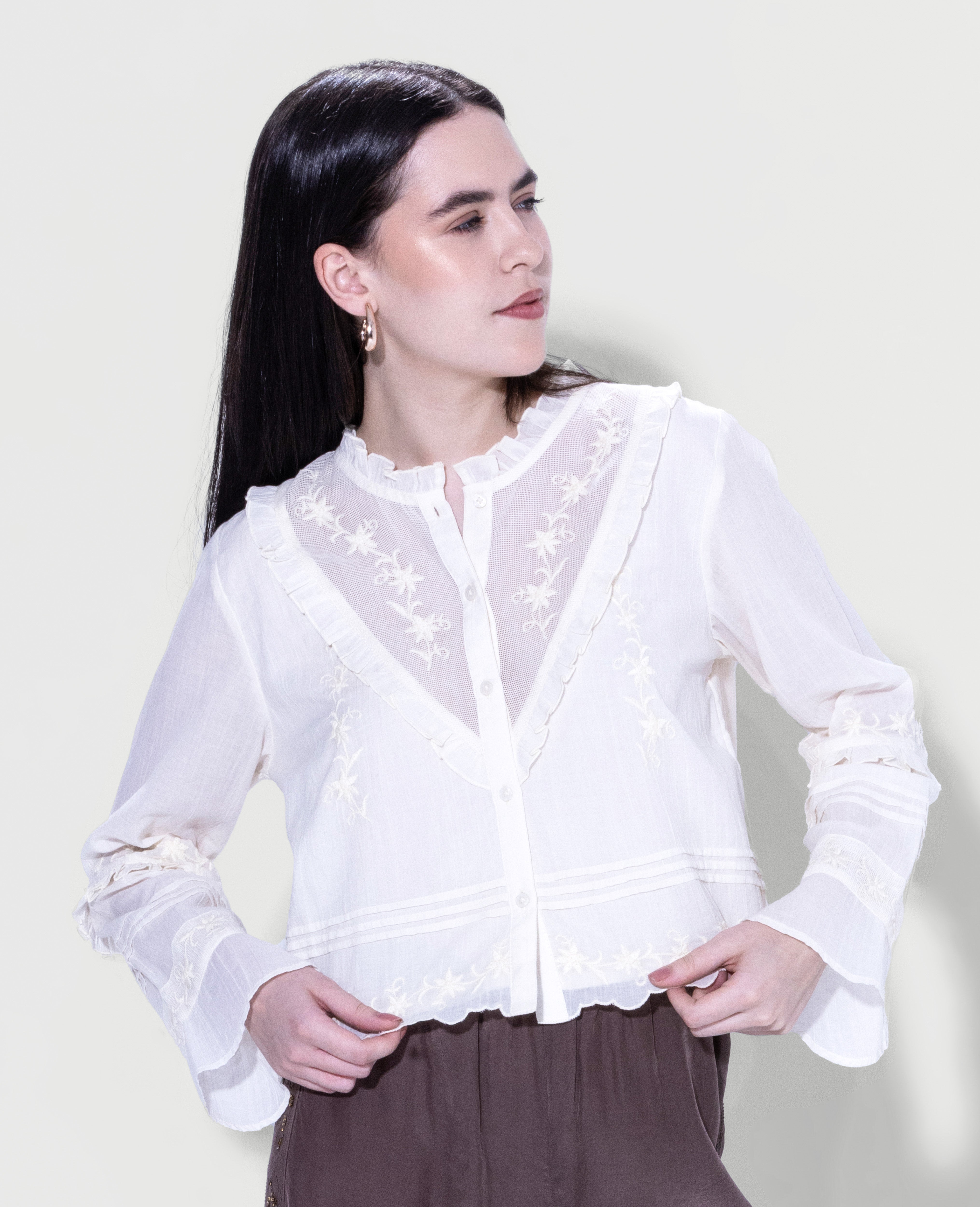 Vintage Ruffle Blouse