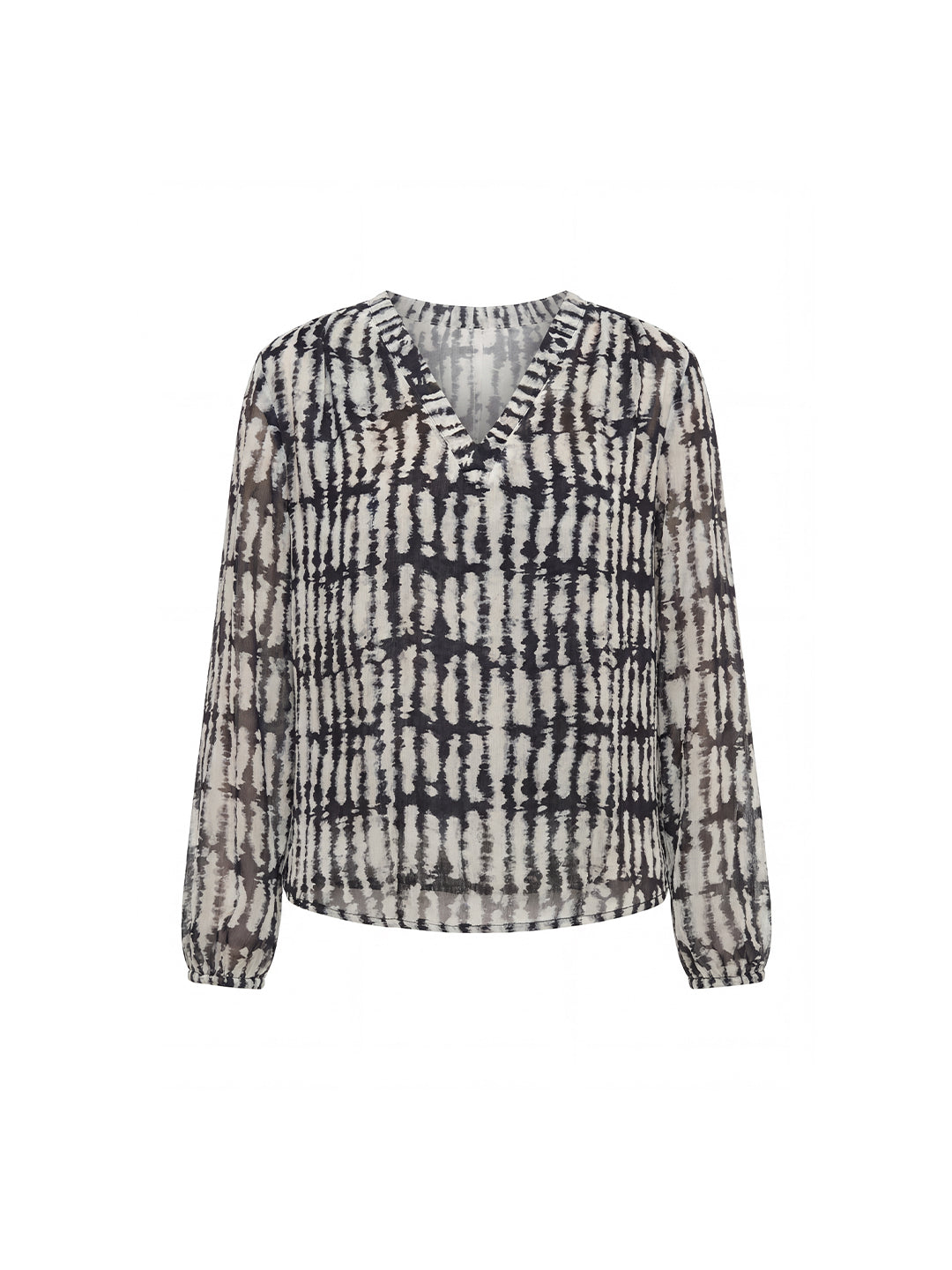 Abstract Shibori-Print Blouse