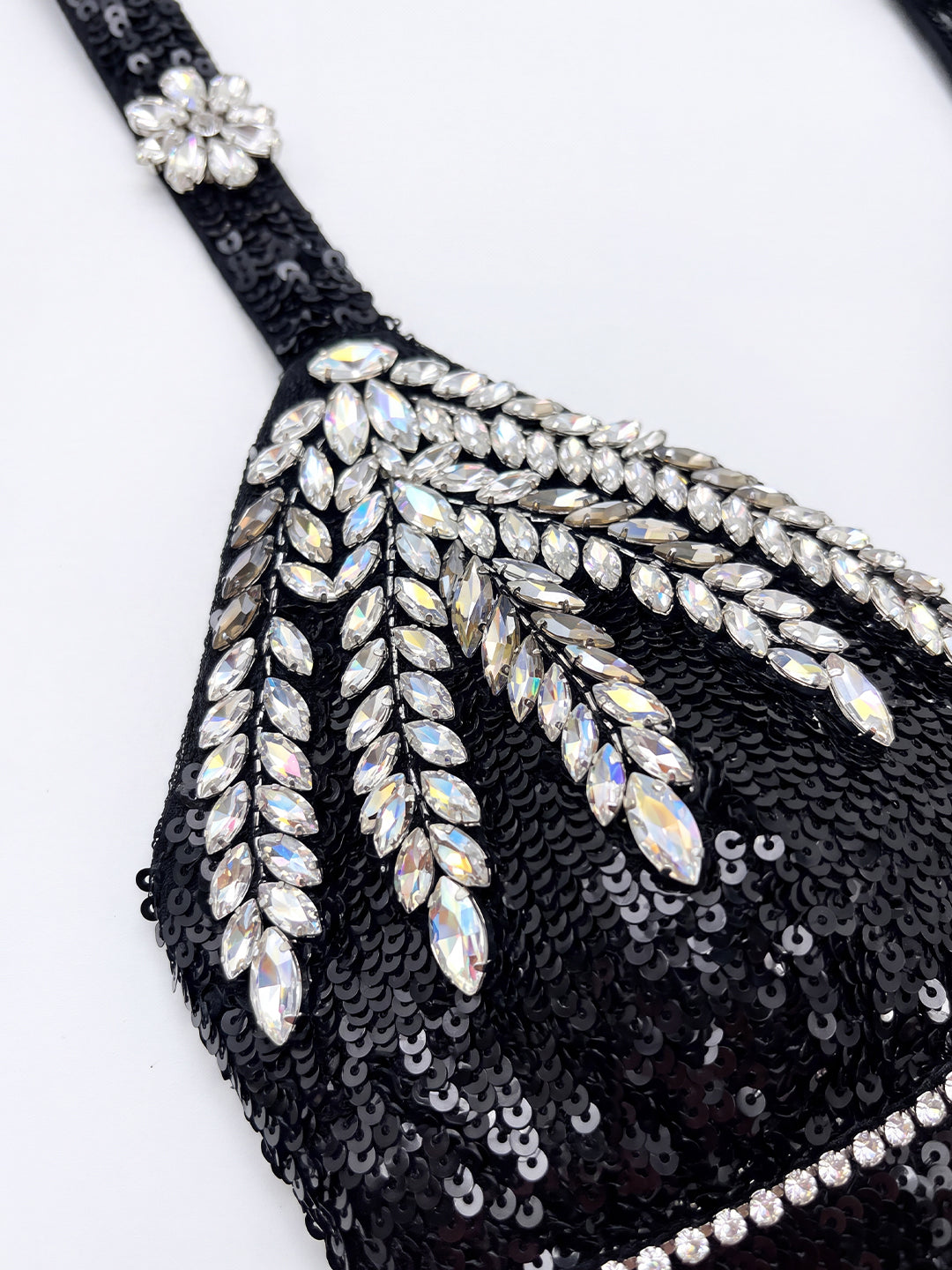 Crystal Bloom Embellished Bralette