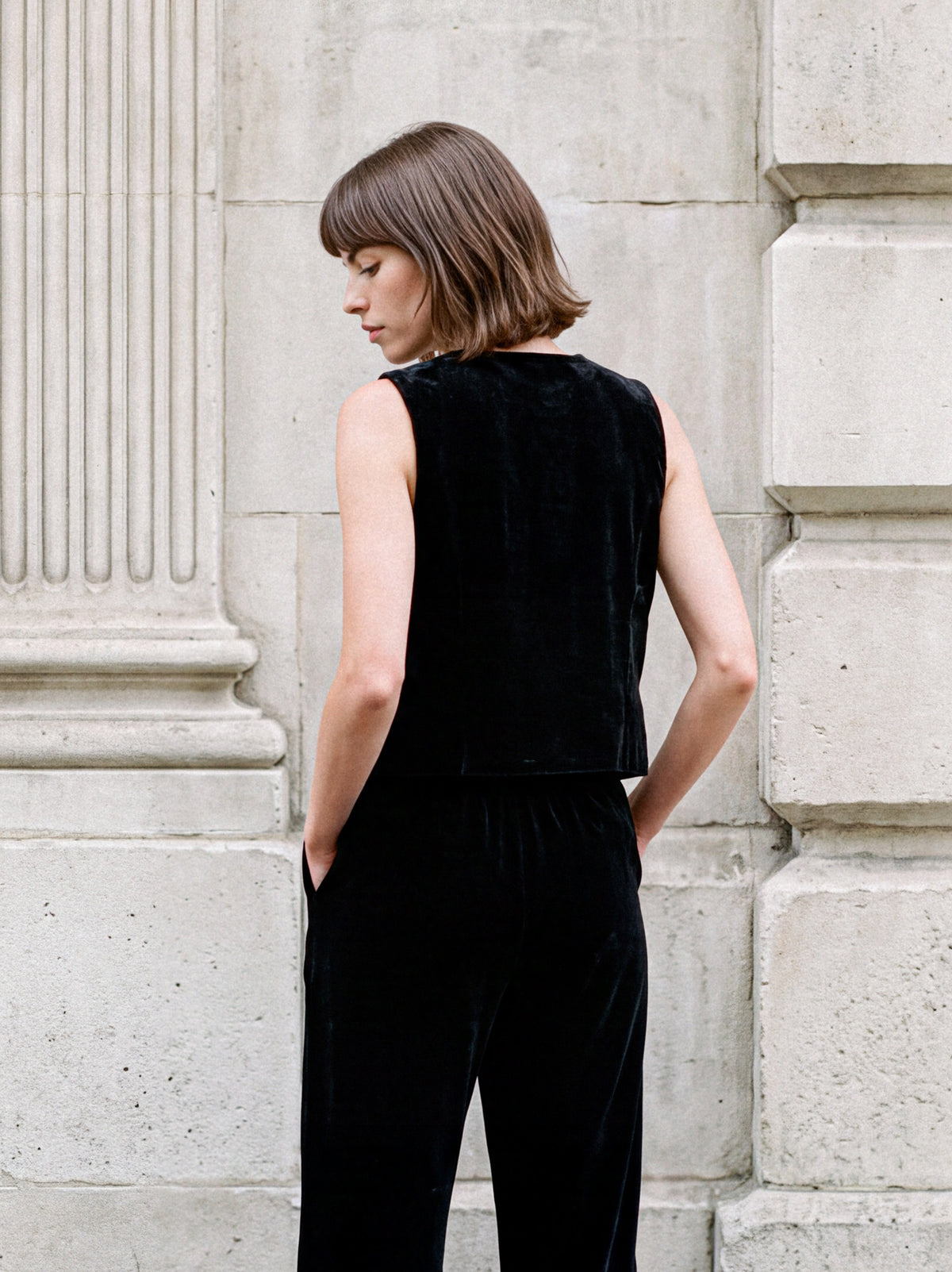 Black Embellished Vest