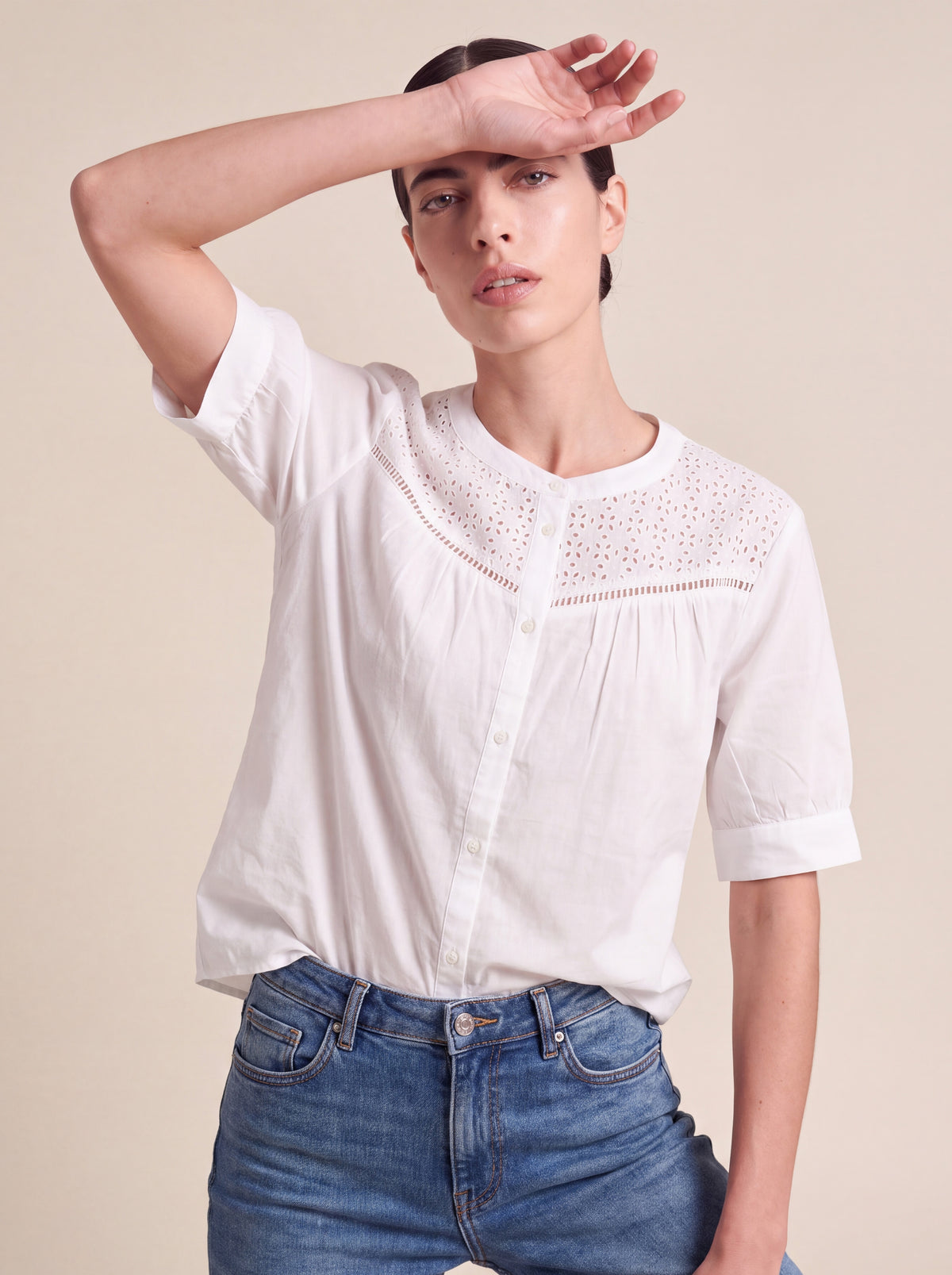 Ivory Eyelet Blouse