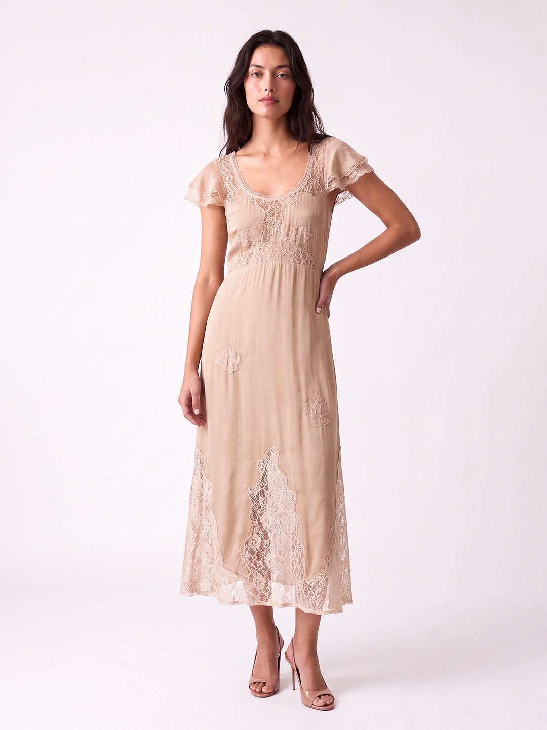 Aurelia Lace-Hem Midi