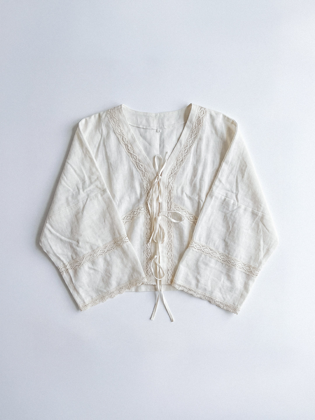Lace Tie-Up Blouse
