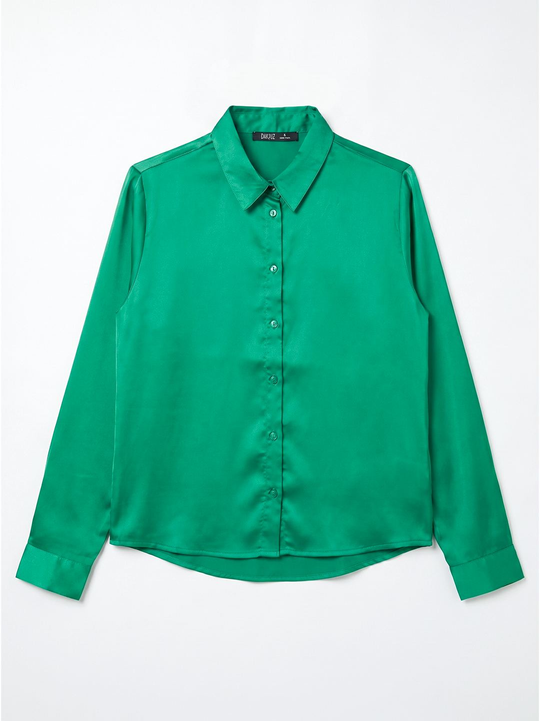 Emerald Luxe Satin Shirt