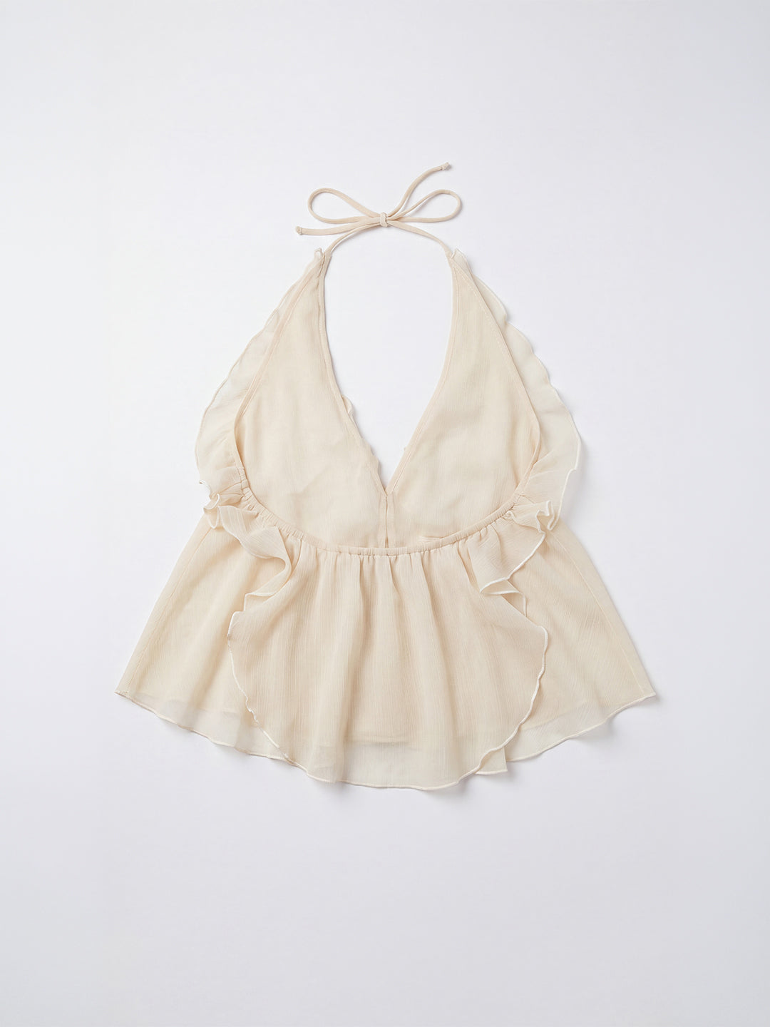 Cascade Ruffle Halter