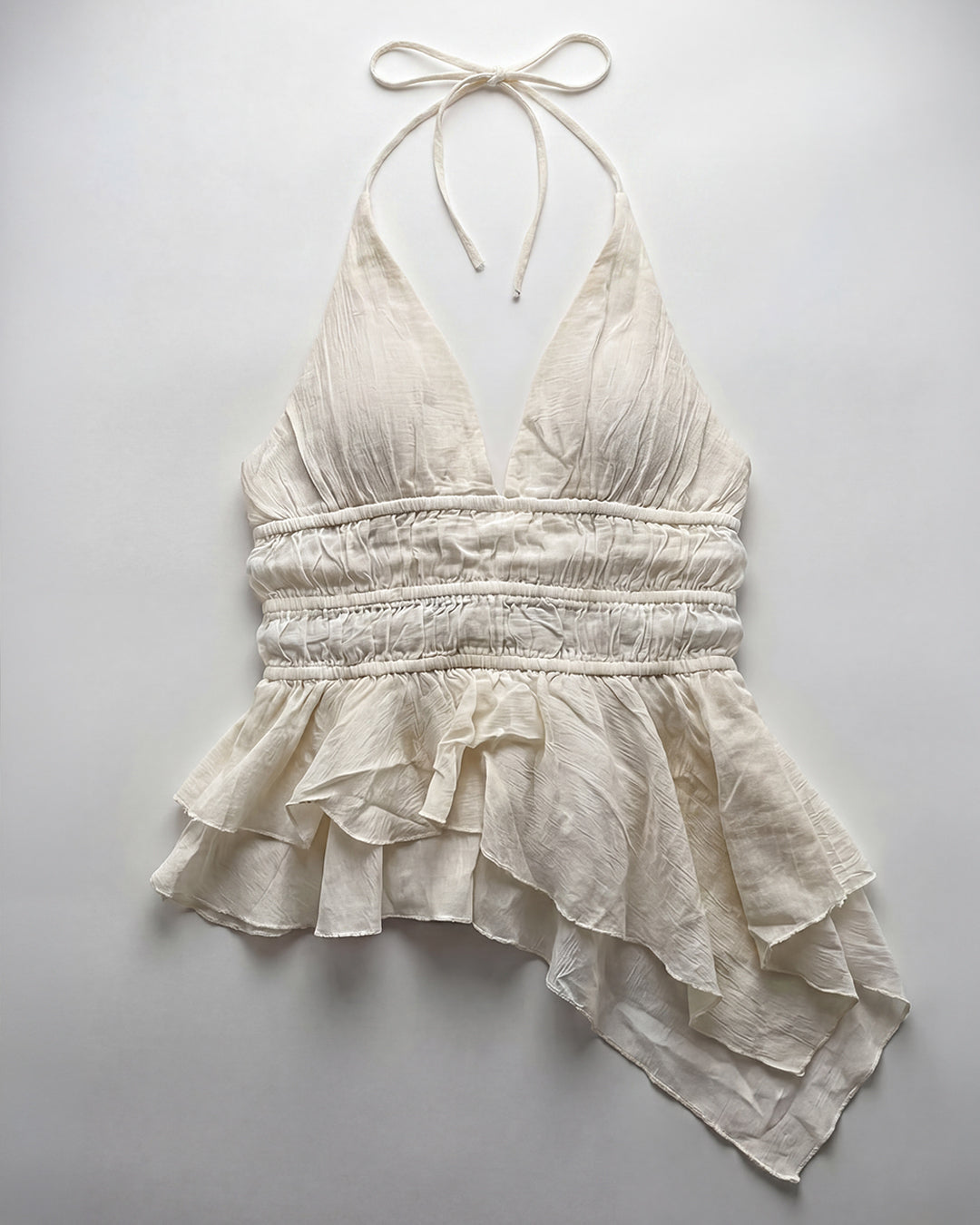 Asymmetrical Swirl Halter Top