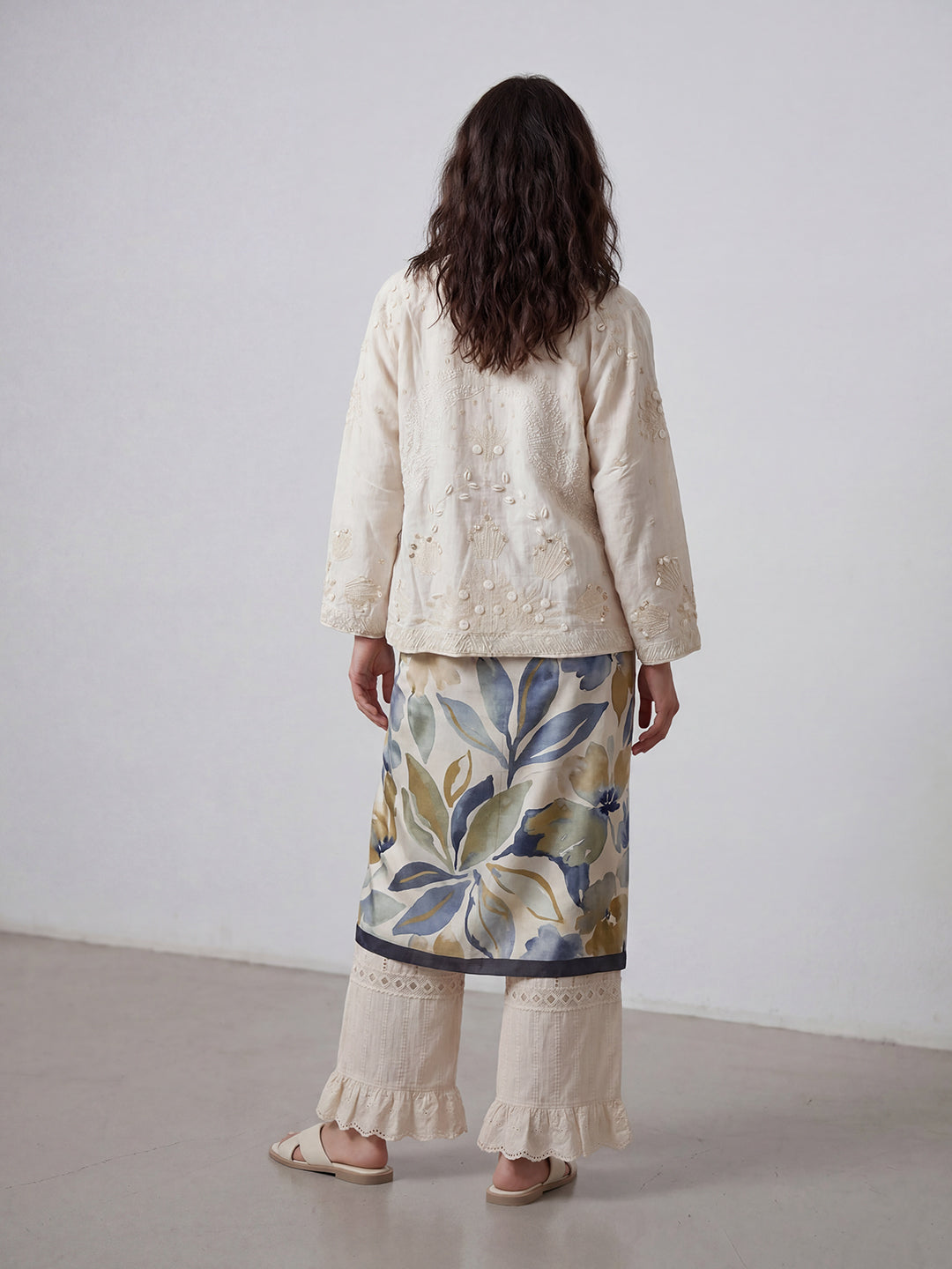 Aster Handwork Cotton Shrug