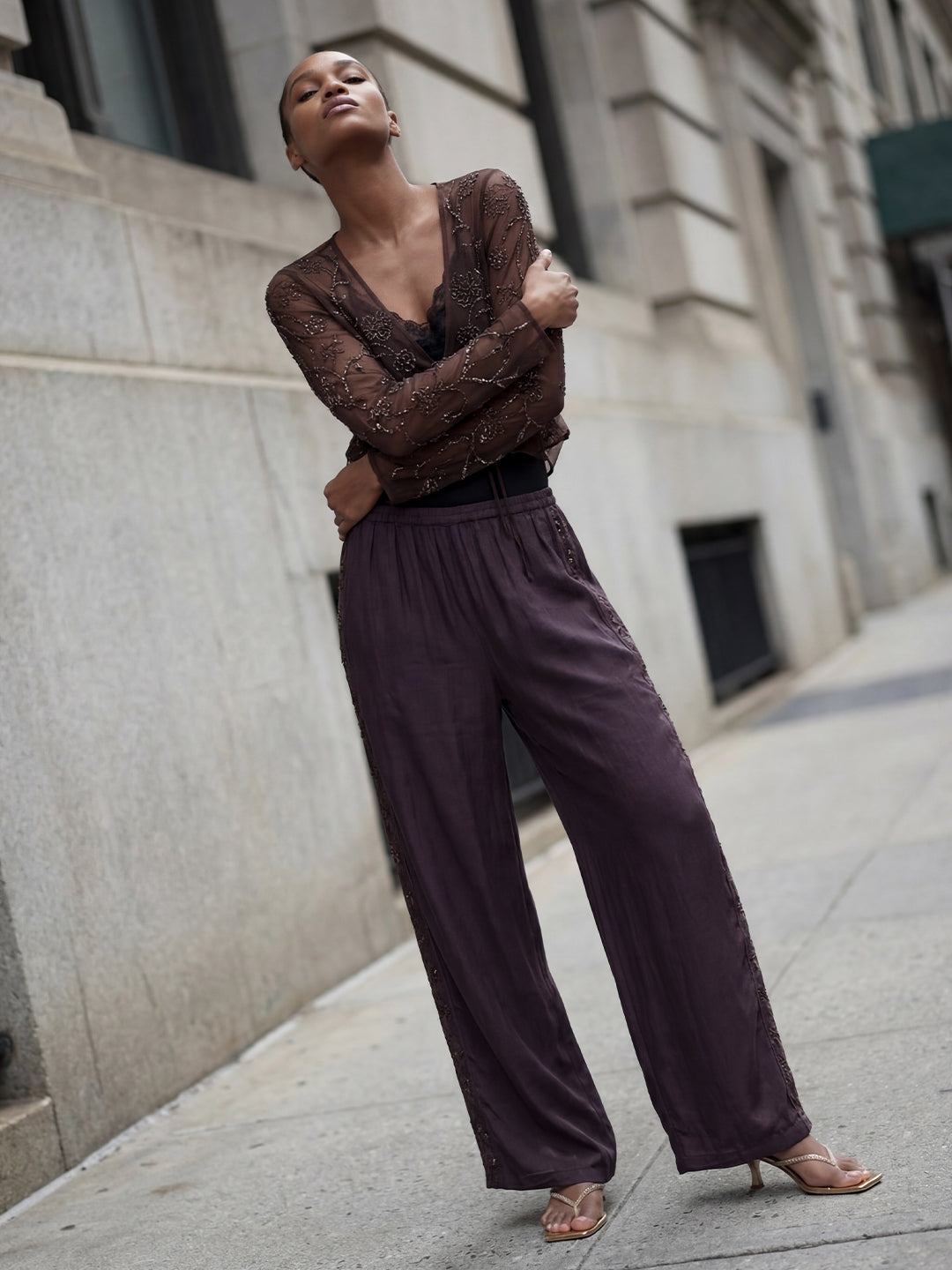 Beaded Side Trousers