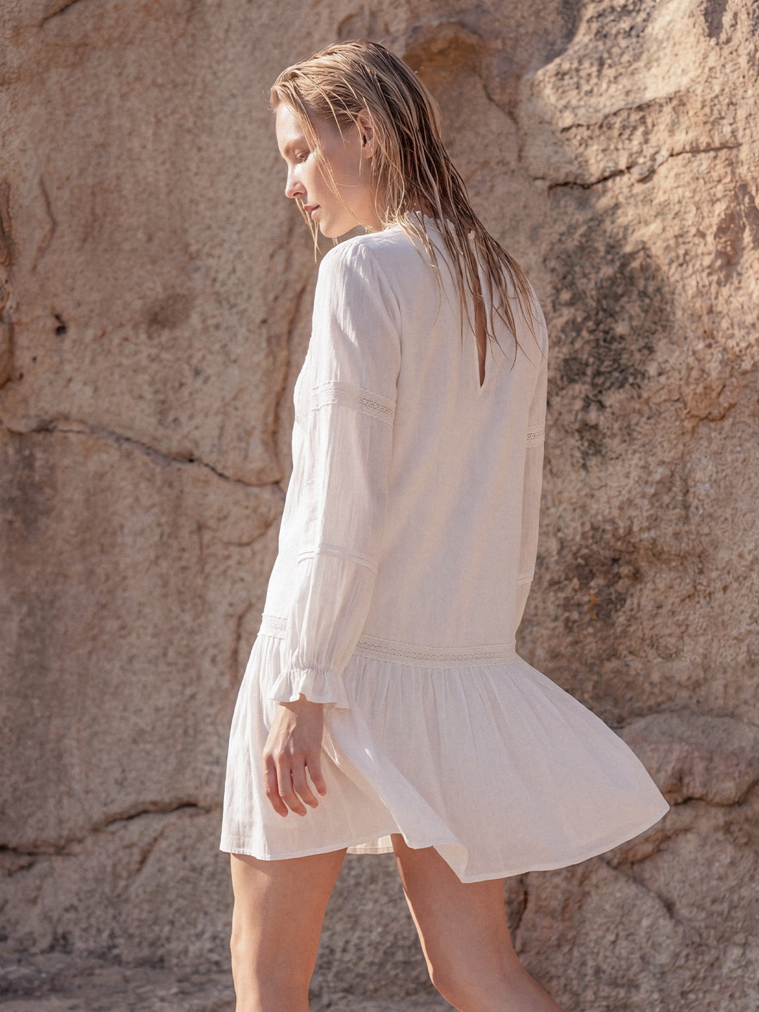 Elegant Boho White Dress