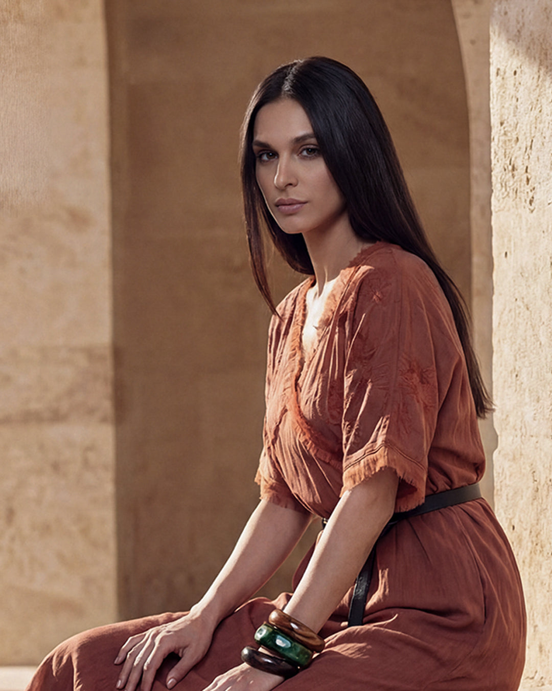 Terracotta Bloom Tunic