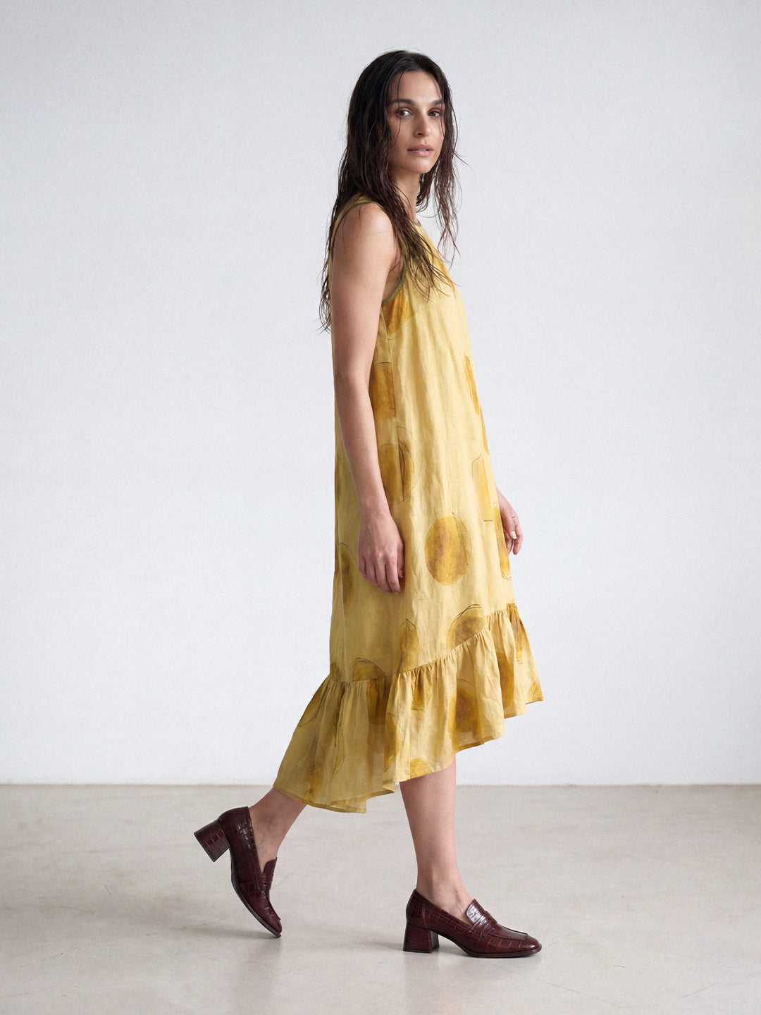 Sun-Drenched Ochre Dress