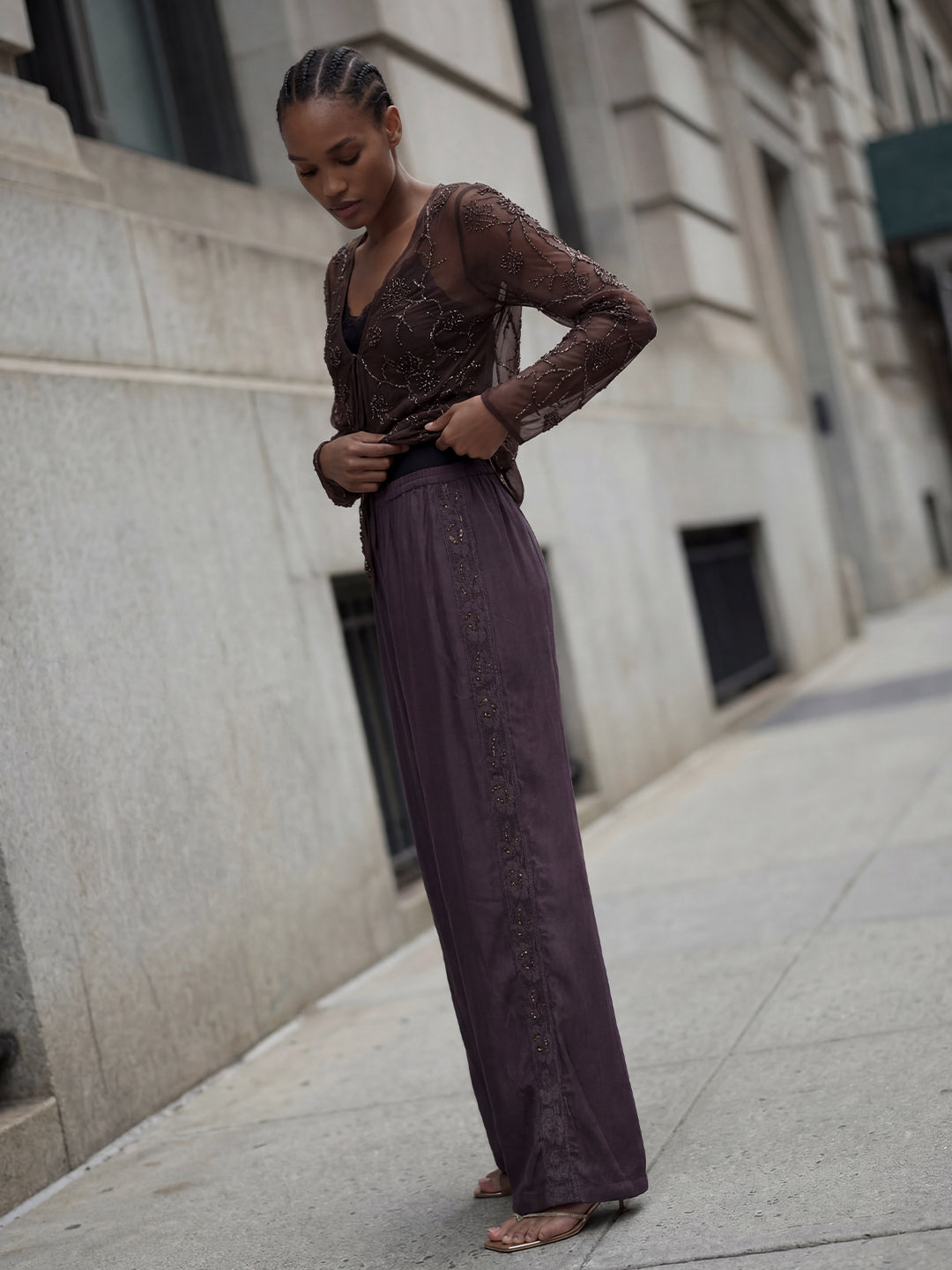 Beaded Side Trousers