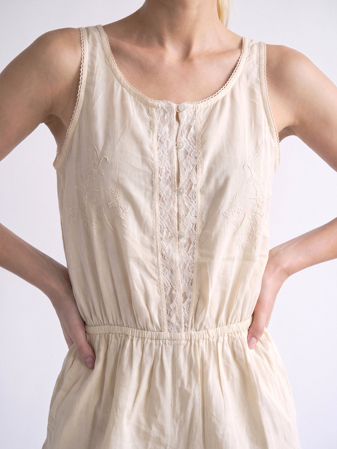 Floral Embroidered Jumpsuit