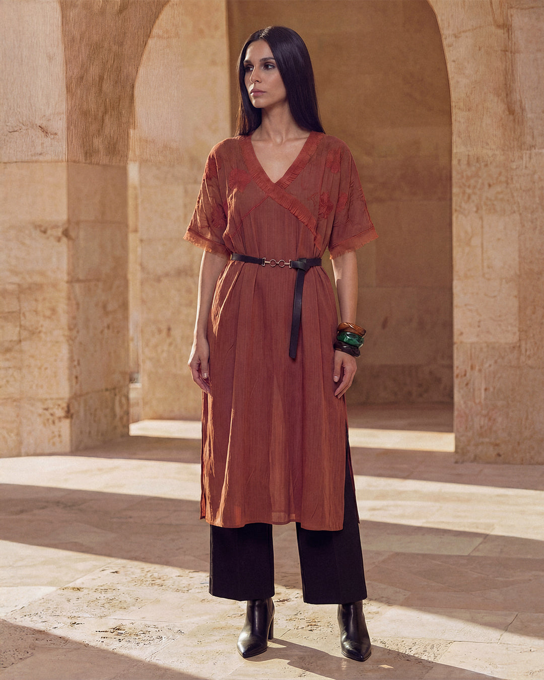 Terracotta Bloom Tunic