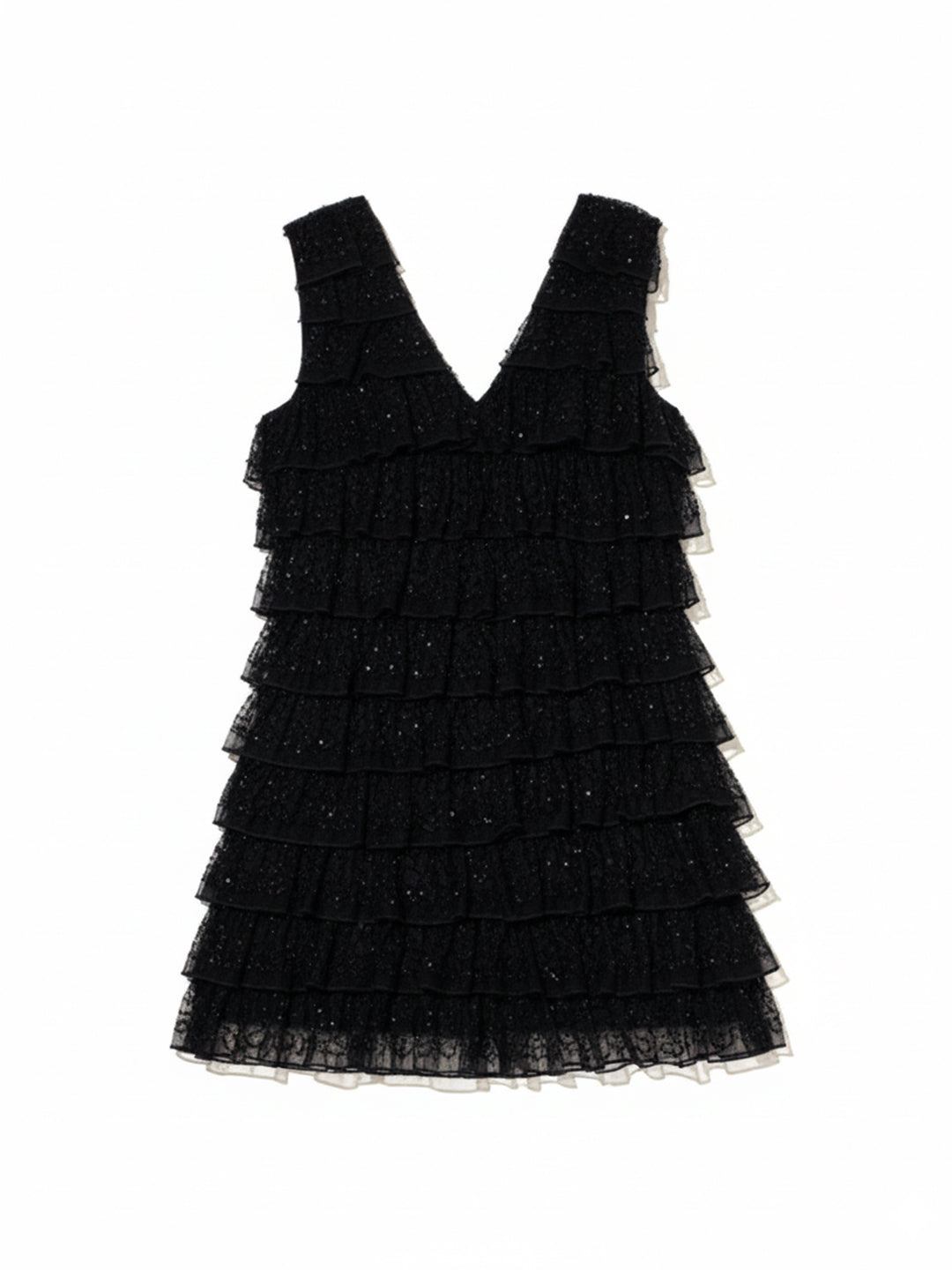 Ruffle V-Neck Mini Dress