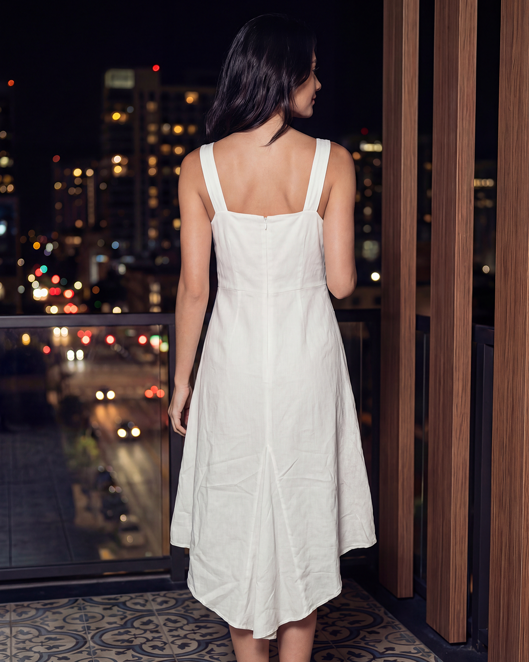 Ivory Noir Bloom Dress