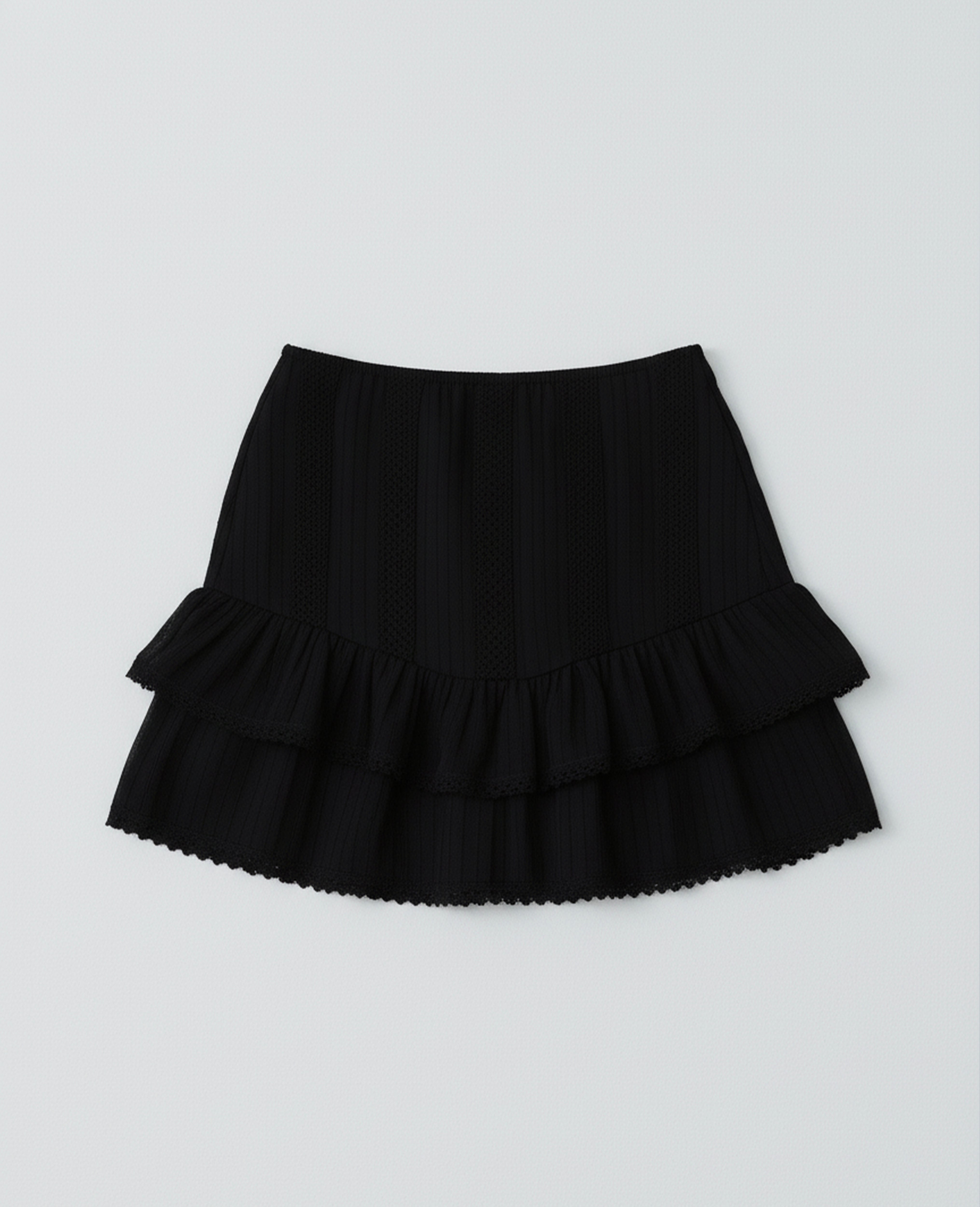 Ruffle Hem Mini Skirt