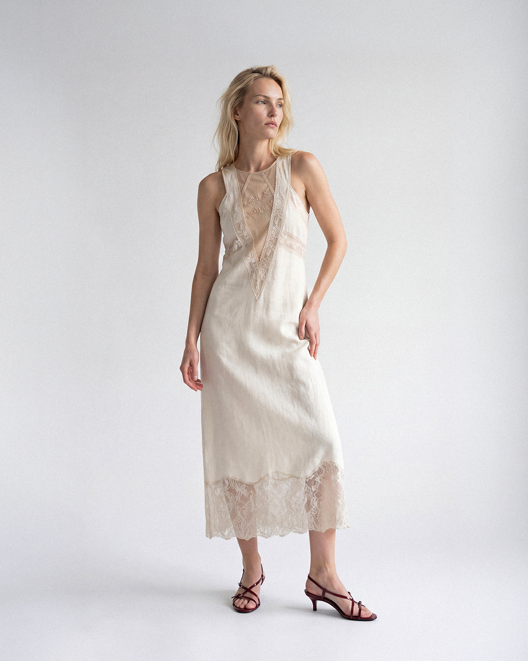 Seraphina Lace-Inlay Slip