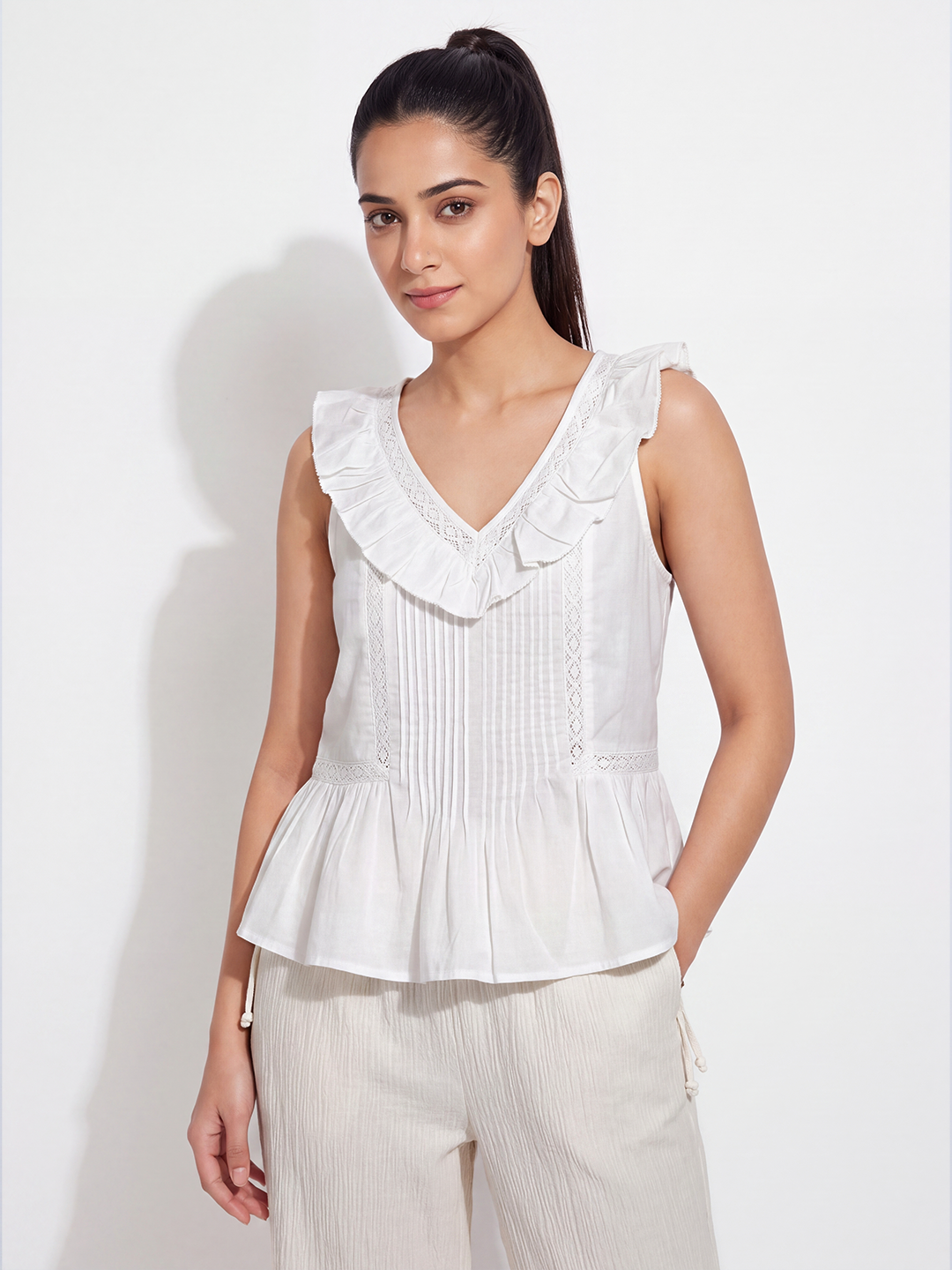 Ruffle Lace Peplum