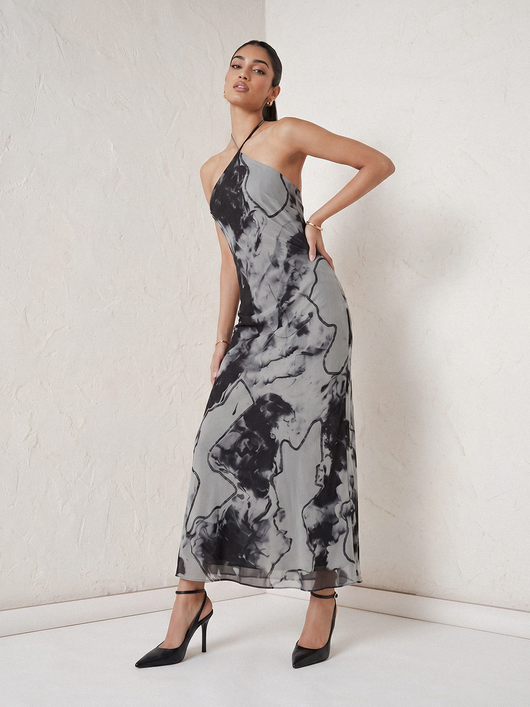 Tie and Dye Sheath Maxi Dress
