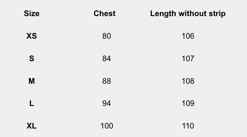 Size chart (centimeters) for Floral Embellished Midi Dress