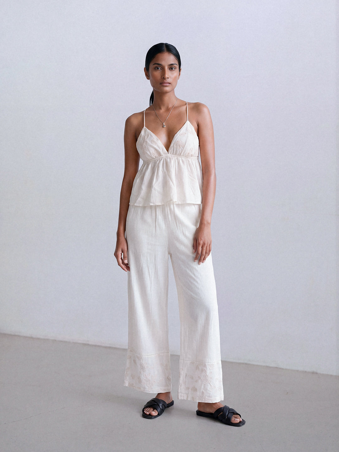 Ivory Bloom Trousers