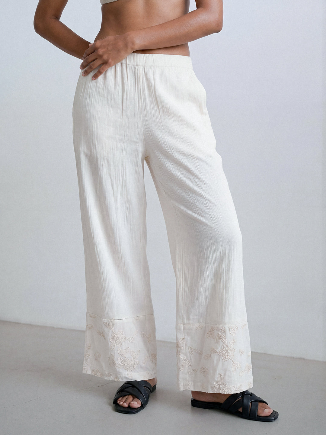 Ivory Bloom Trousers