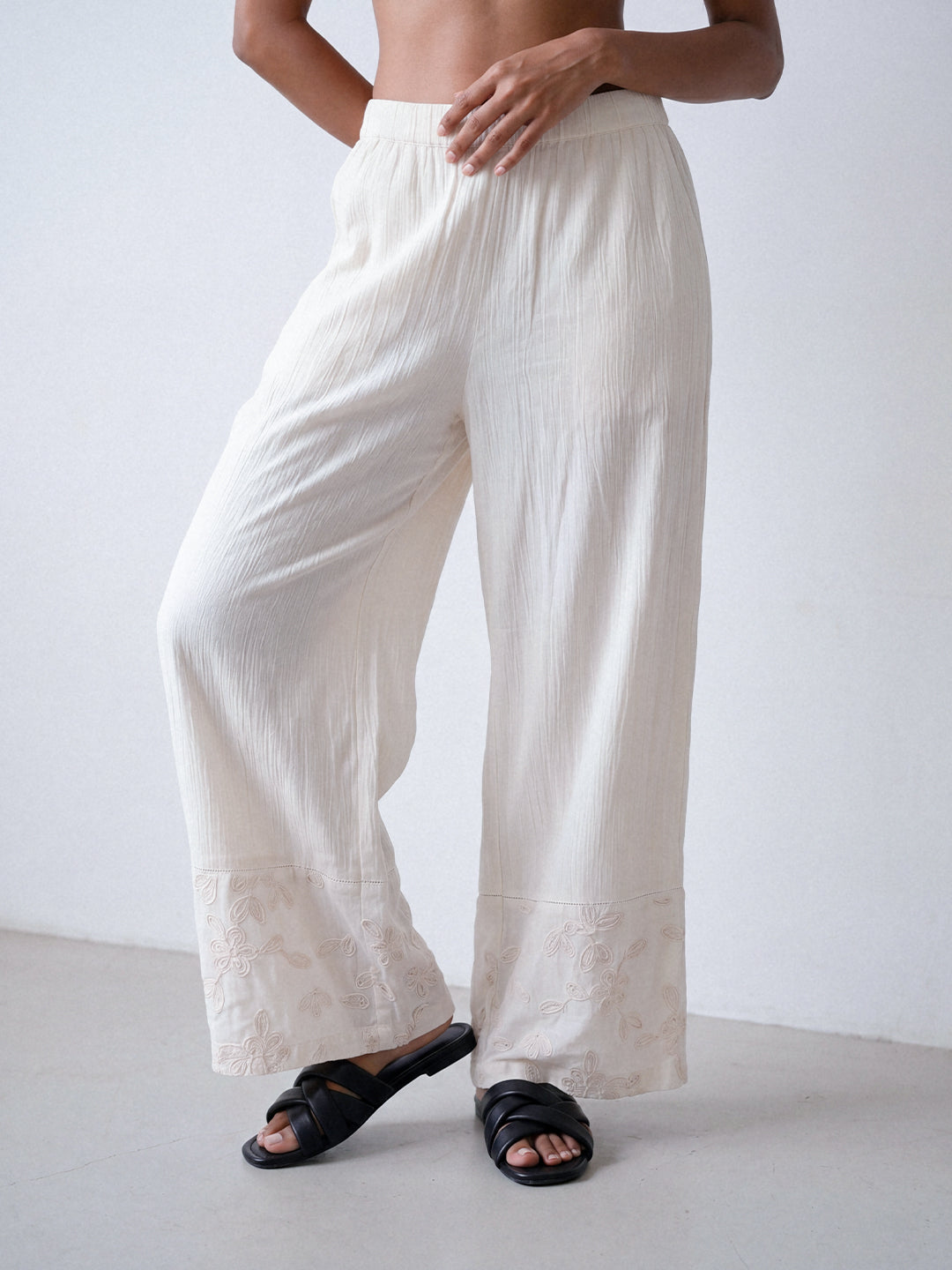 Ivory Bloom Trousers