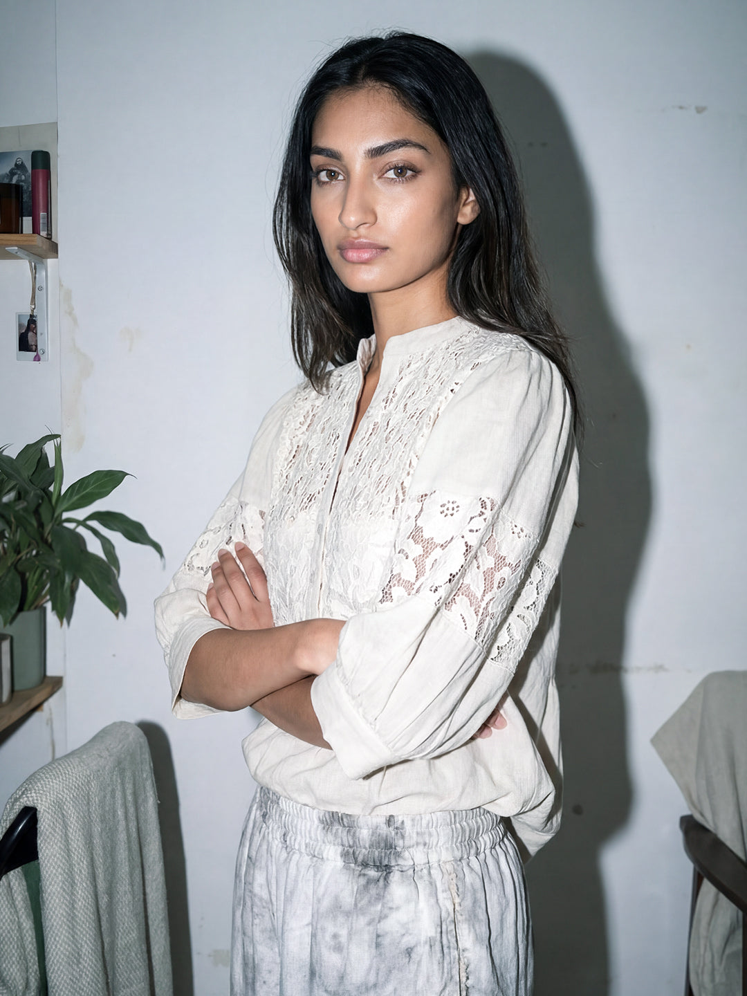 Daisy Lace Inset Shirt