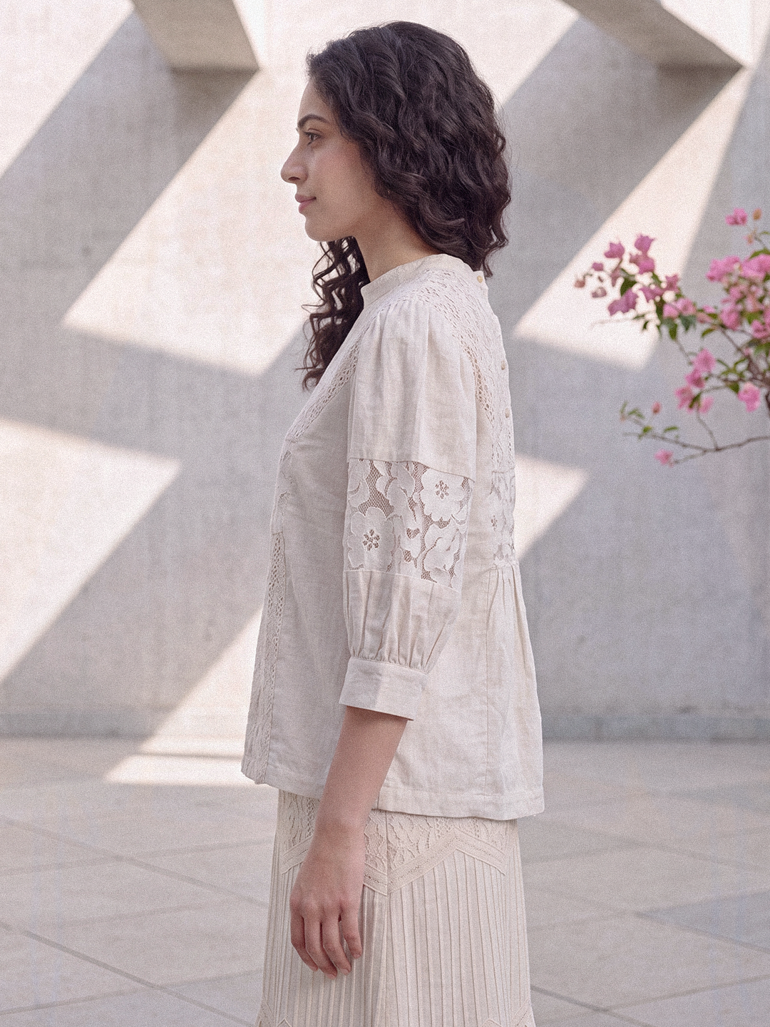 Daisy Lace Inset Shirt