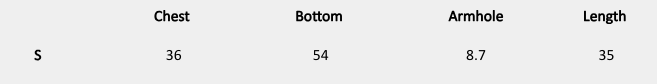 Size chart (inches) for Aveline Lace Dress