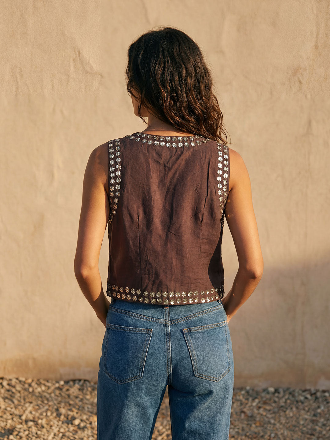 Brown Statement Vest