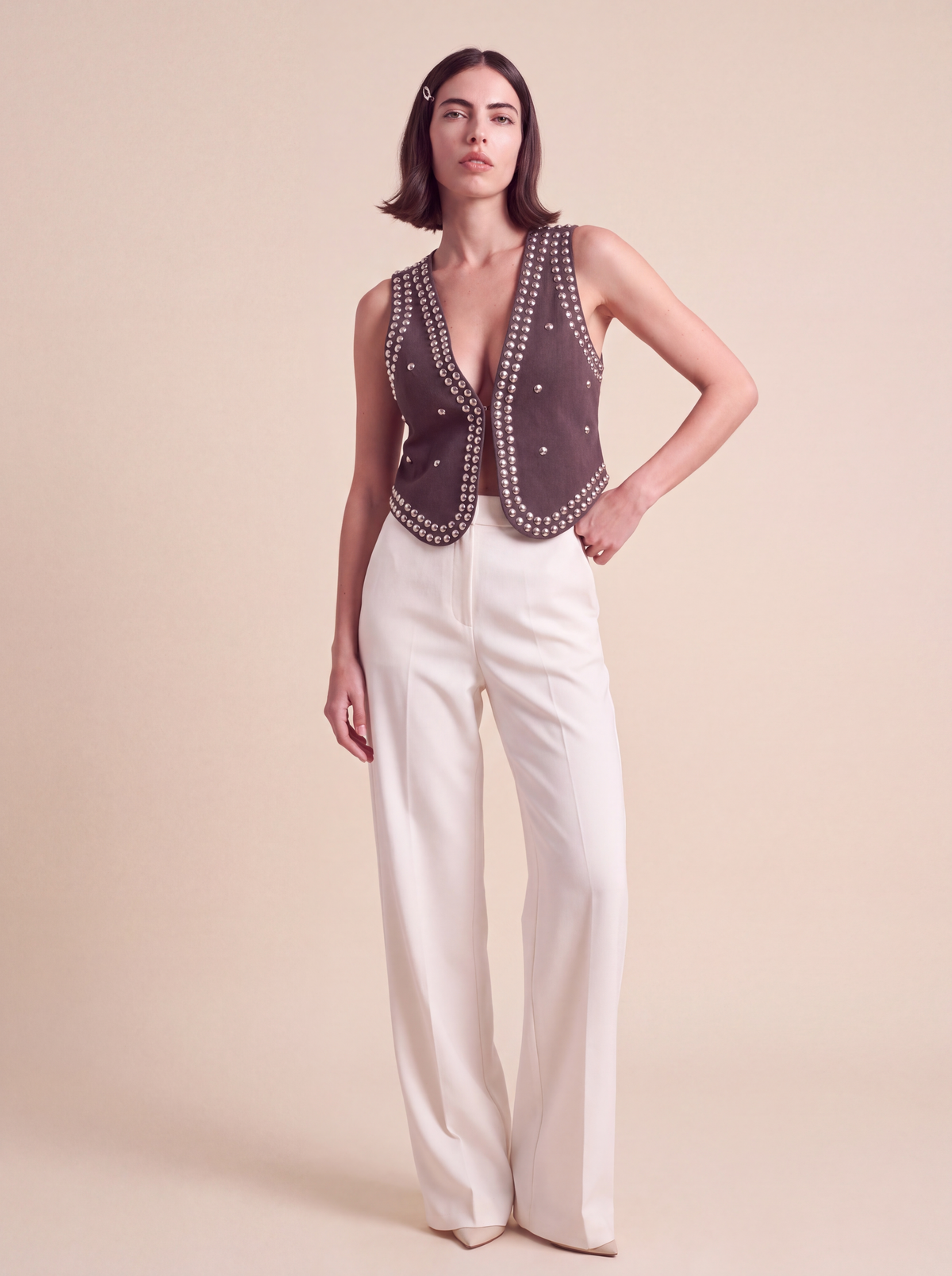 Mirror Embellished Vest