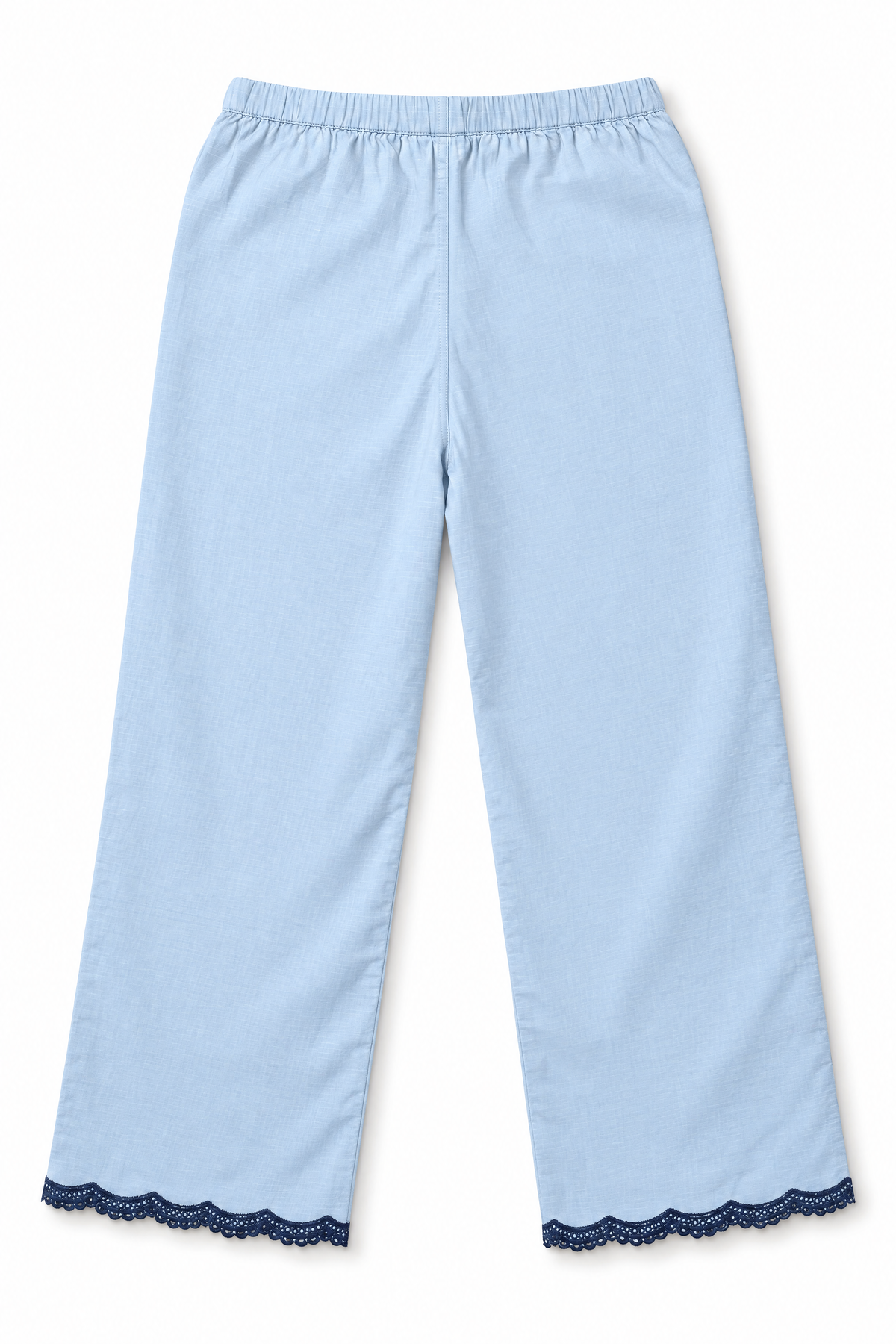 Azure Bloom Embroidered Trousers